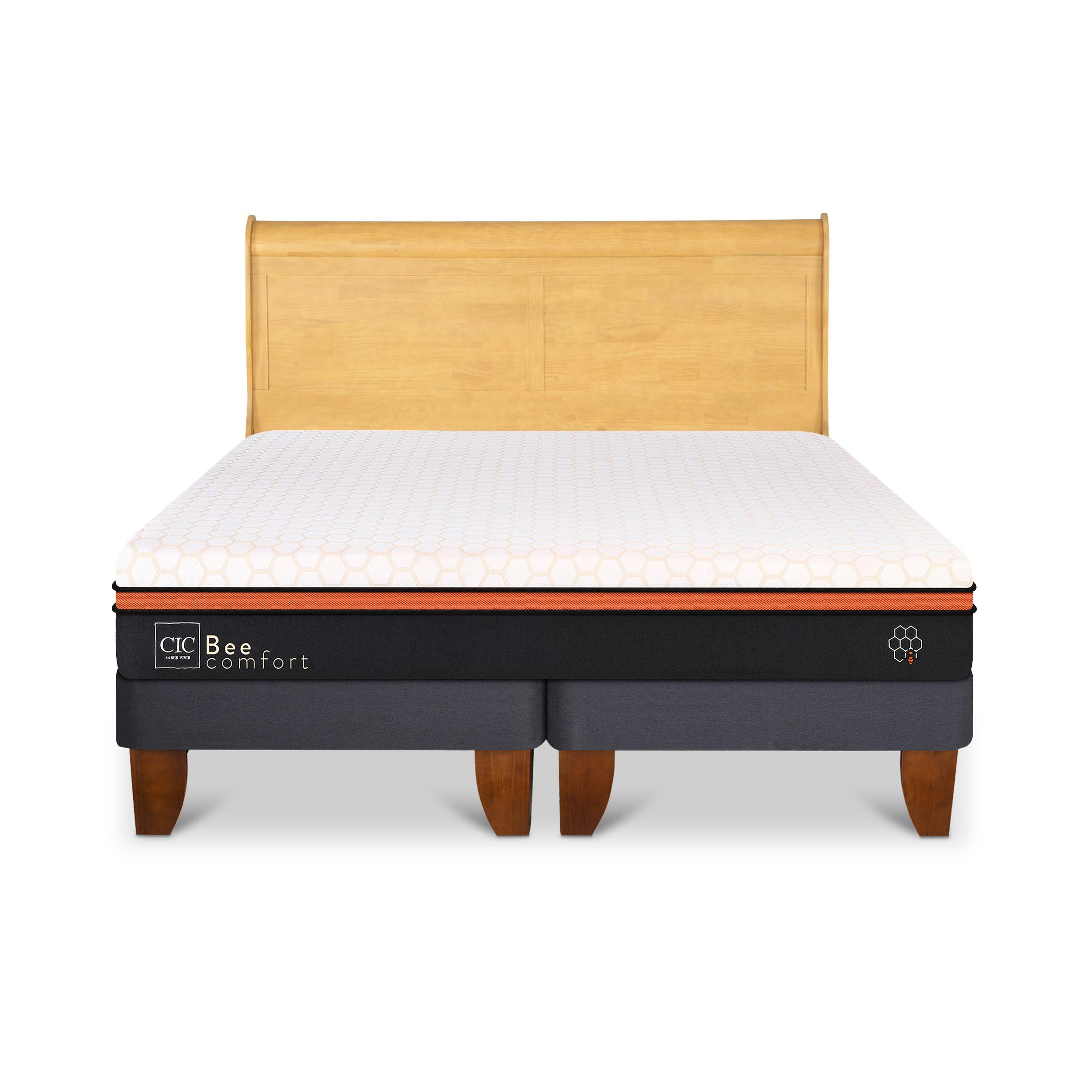 CAMA EUROPEA BEECOMFORT KING + RESPALDO MIRO MOSTAZA-0