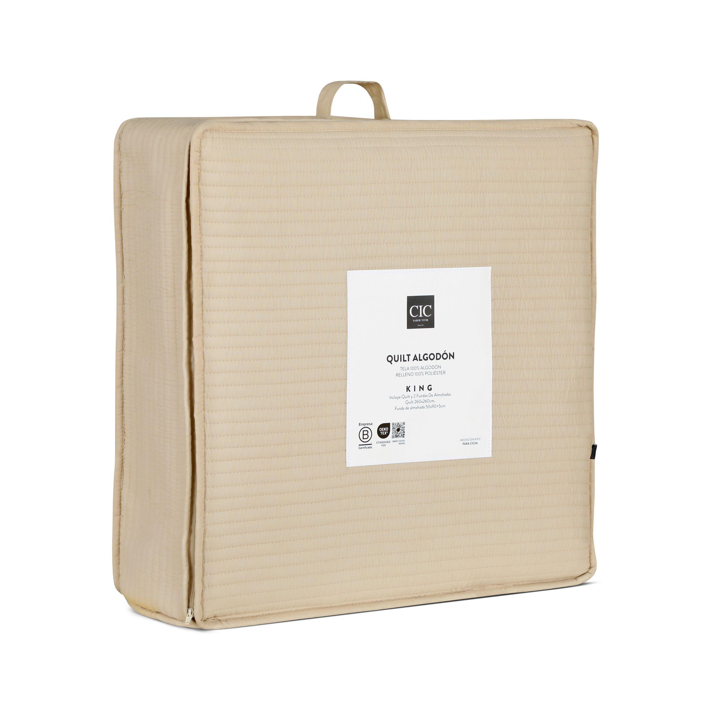 QUILT ALGODON TAUPE KING-5