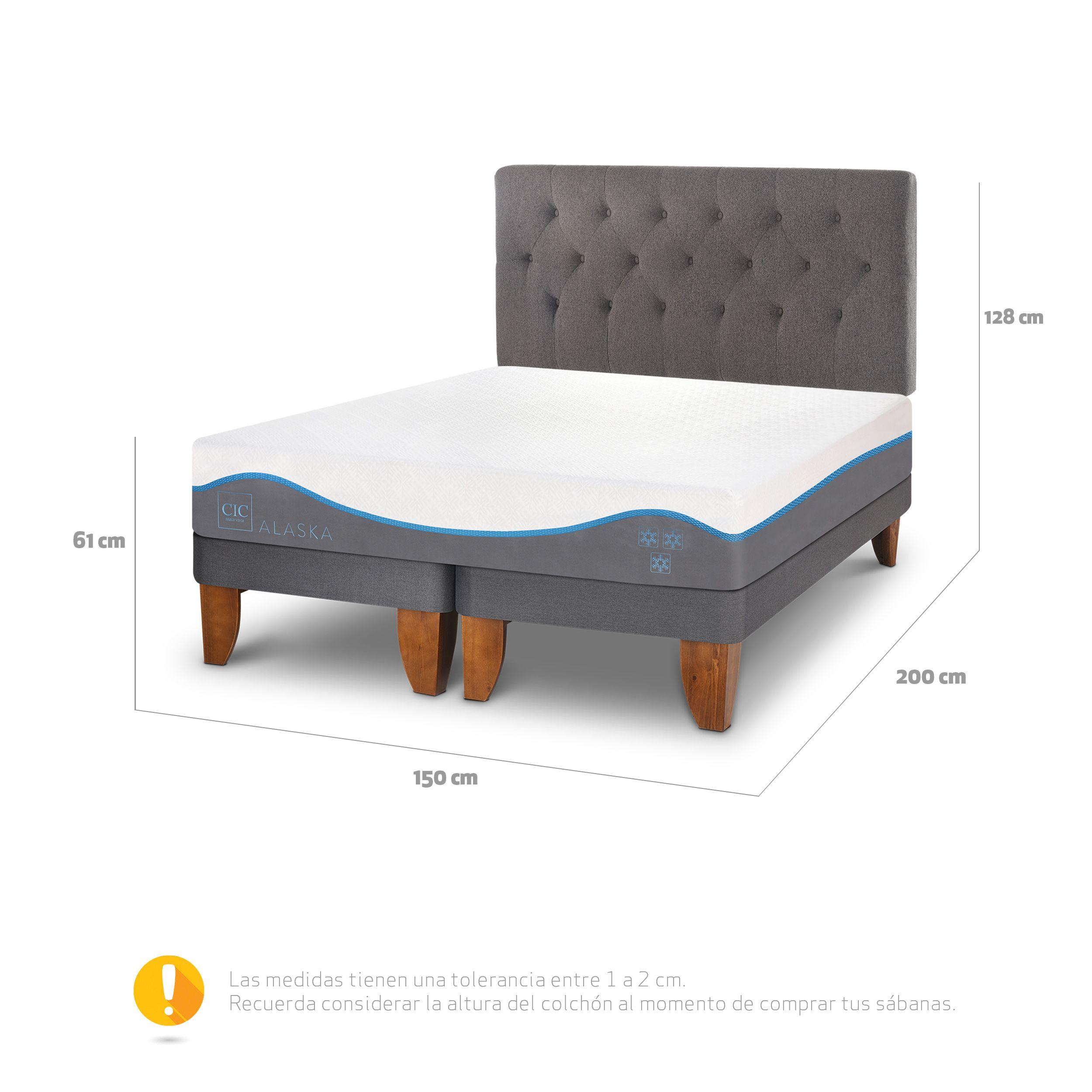 CAMA EUROPEA ALASKA 2 PLAZAS + RESPALDO KAVERY-2