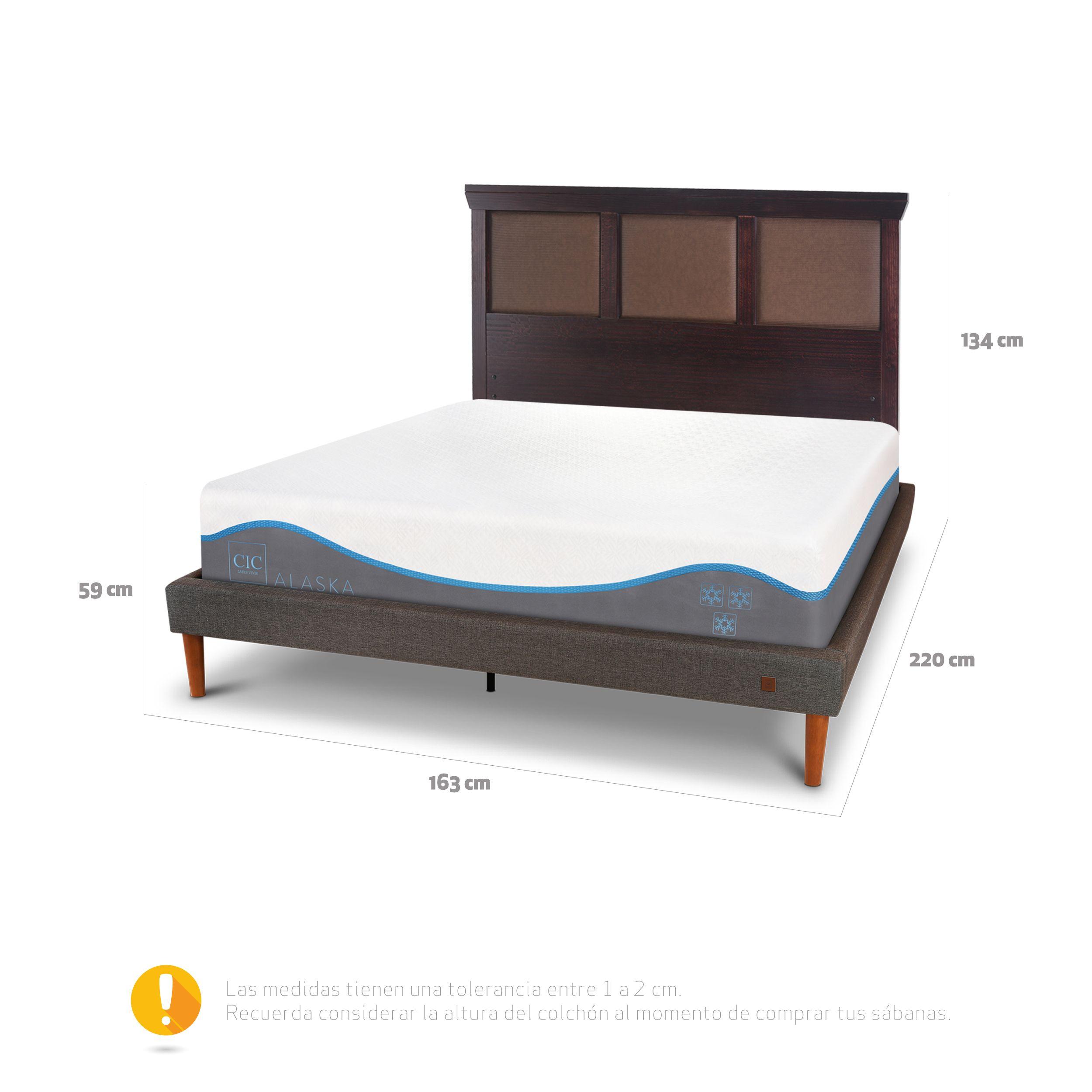 CAMA EUROPEA CURVE ALASKA 2 PLAZAS + RESPALDO TORINO-2