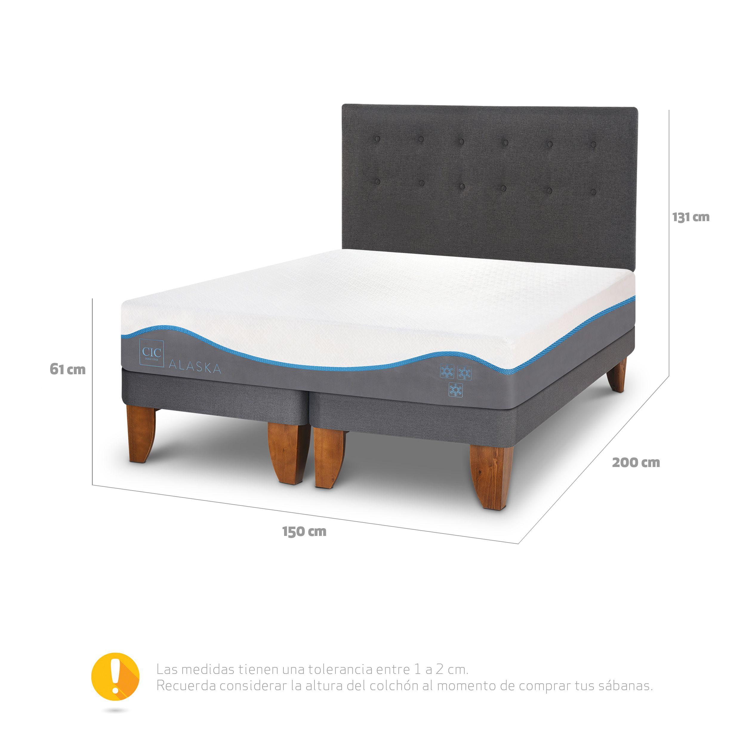 CAMA EUROPEA ALASKA 2 PLAZAS + RESPALDO EUFRATES-2
