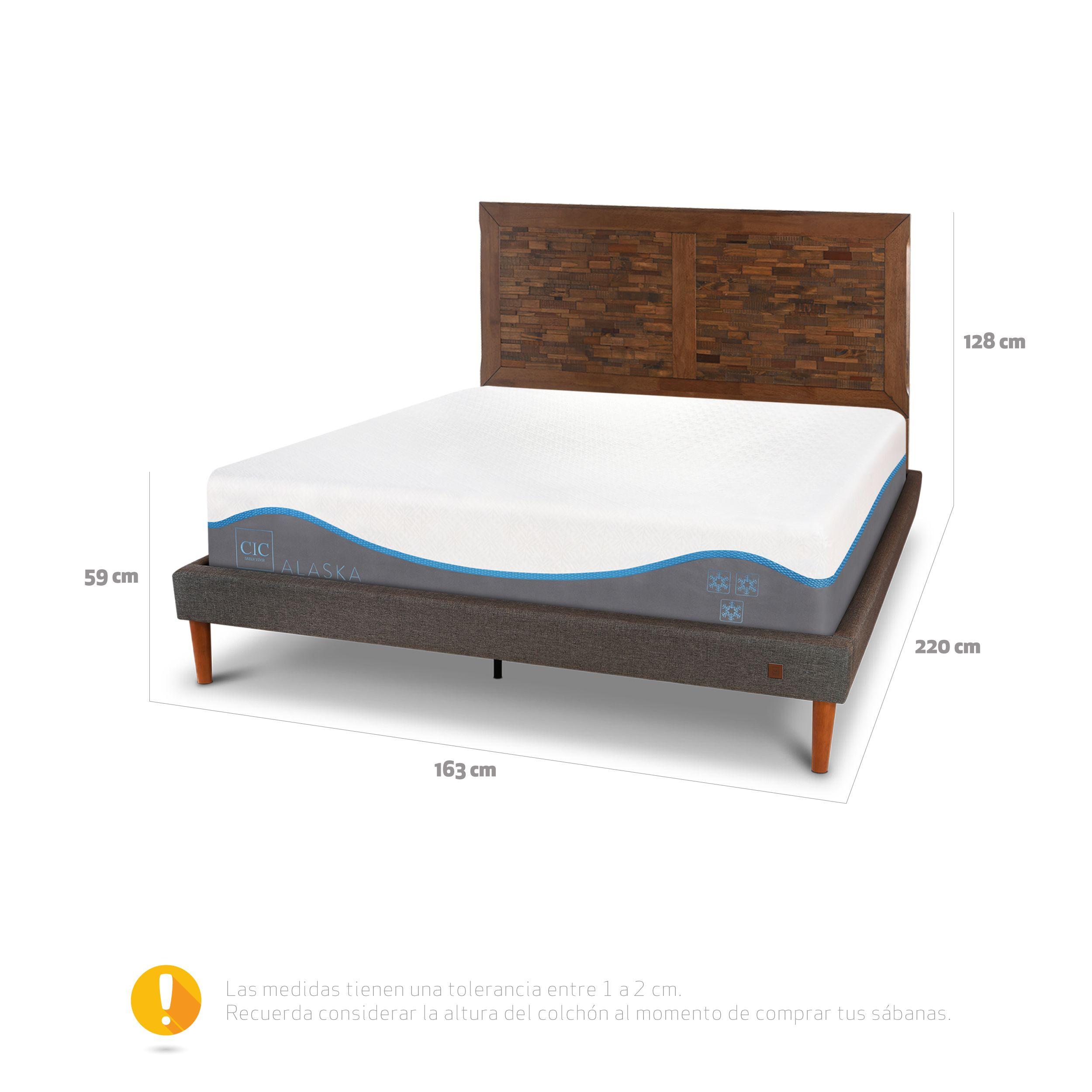 CAMA EUROPEA CURVE ALASKA 2 PLAZAS + RESPALDO ANTIQUE-2