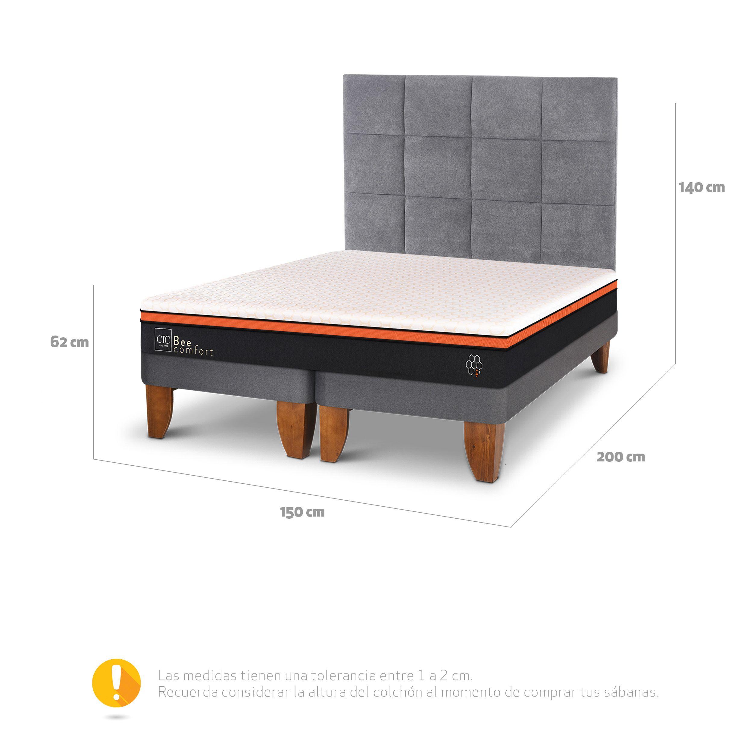 CAMA EUROPEA BEE COMFORT 2P BD RESPALDO TAMESIS-2