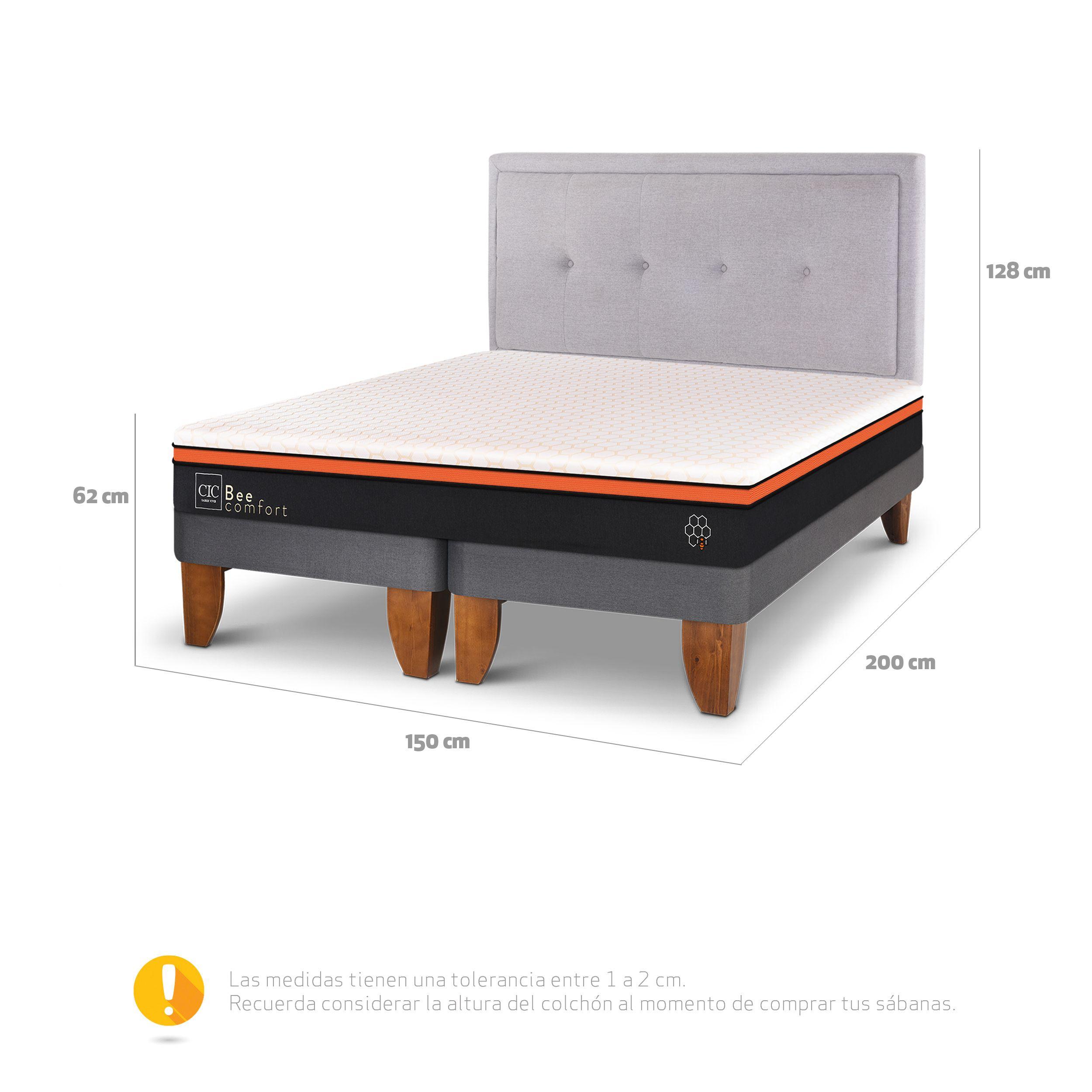 CAMA EUROPEA BEE COMFORT 2P BD RESPALDO GANGES-2