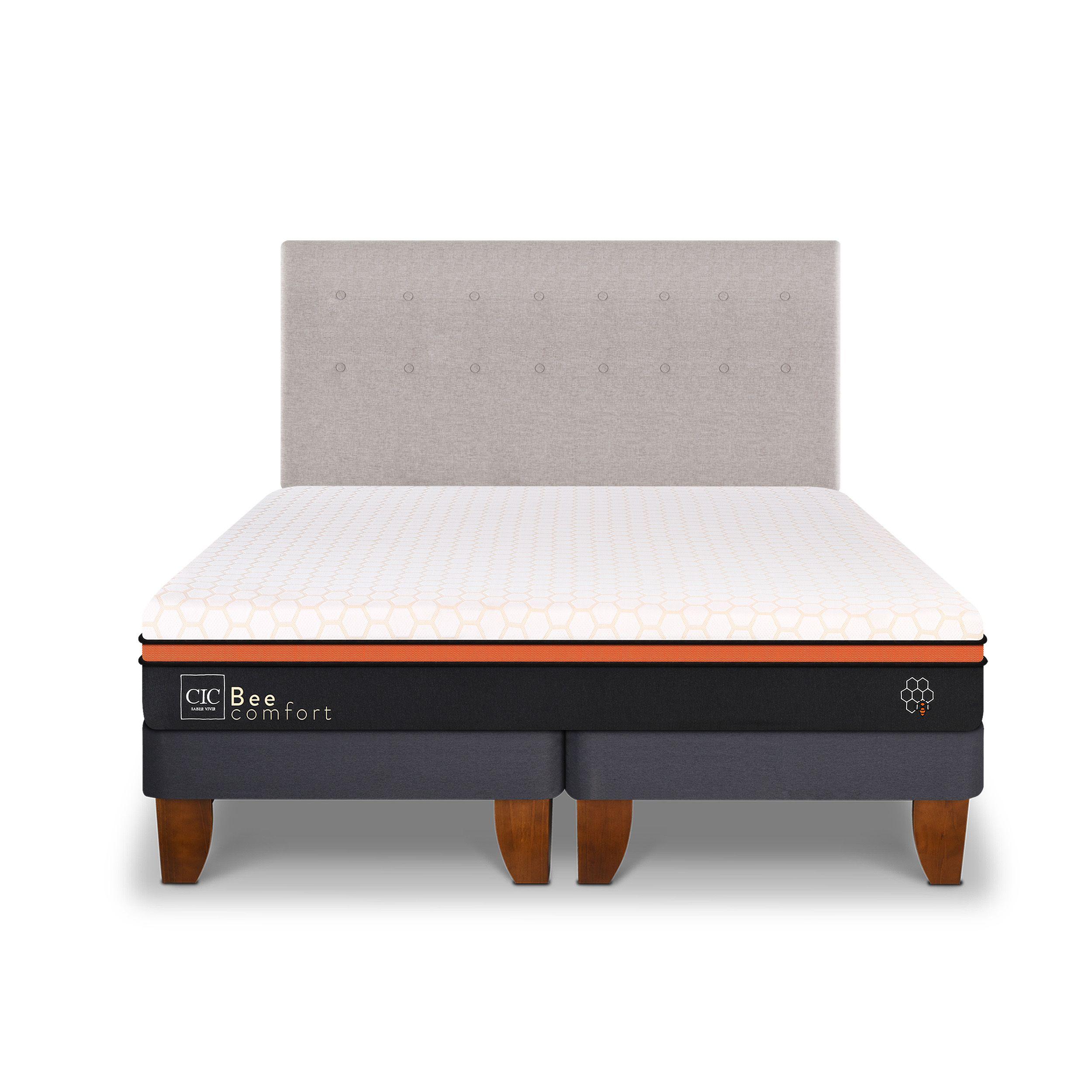 CAMA EUROPEA BEE COMFORT KING + RESPALDO TIGRIS-0
