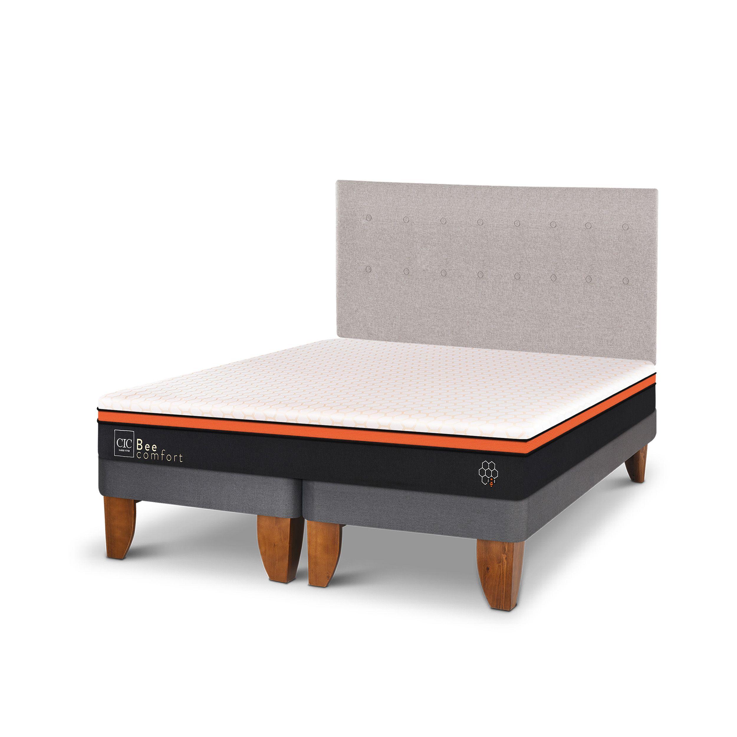 CAMA EUROPEA BEE COMFORT KING + RESPALDO TIGRIS-1