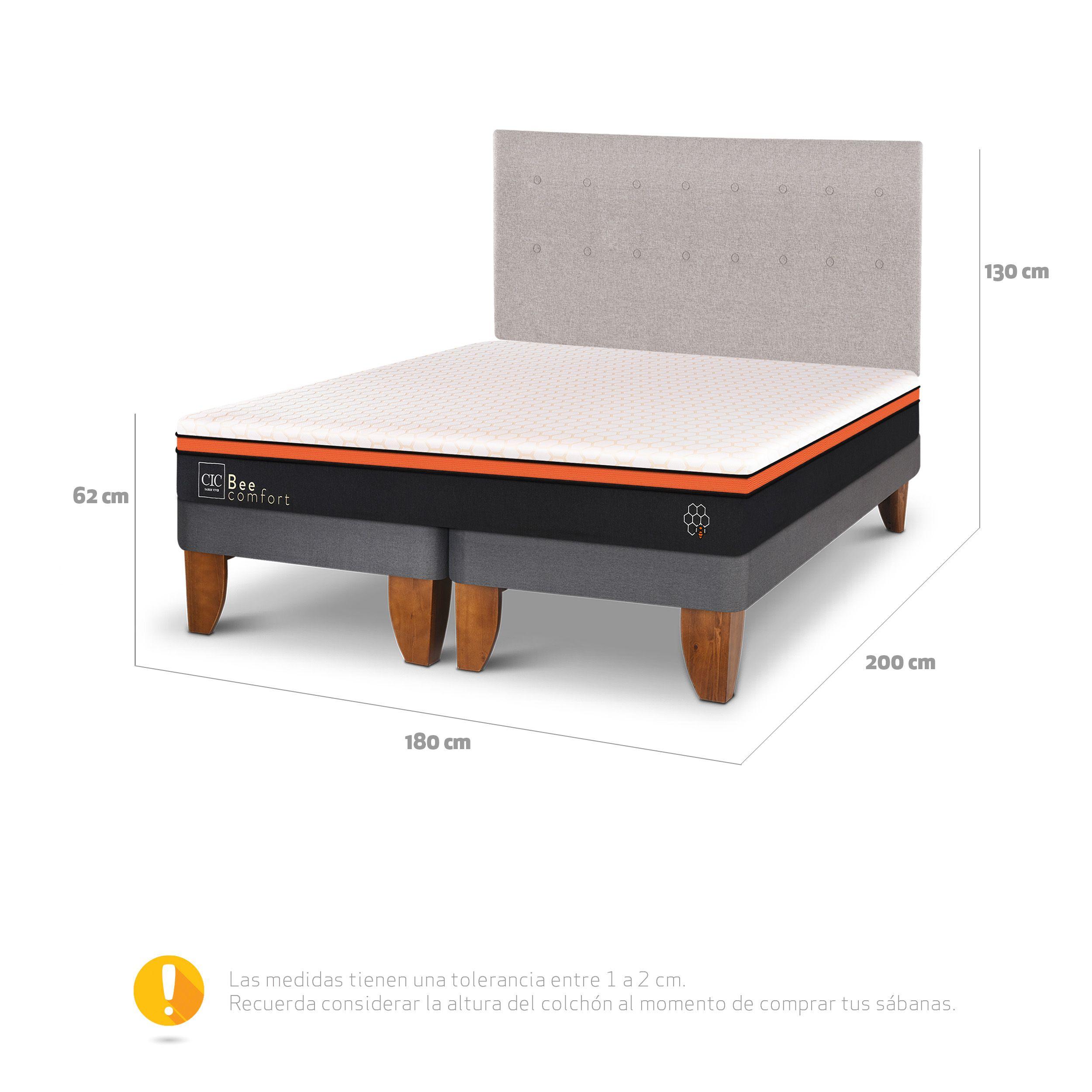CAMA EUROPEA BEE COMFORT KING + RESPALDO TIGRIS-2