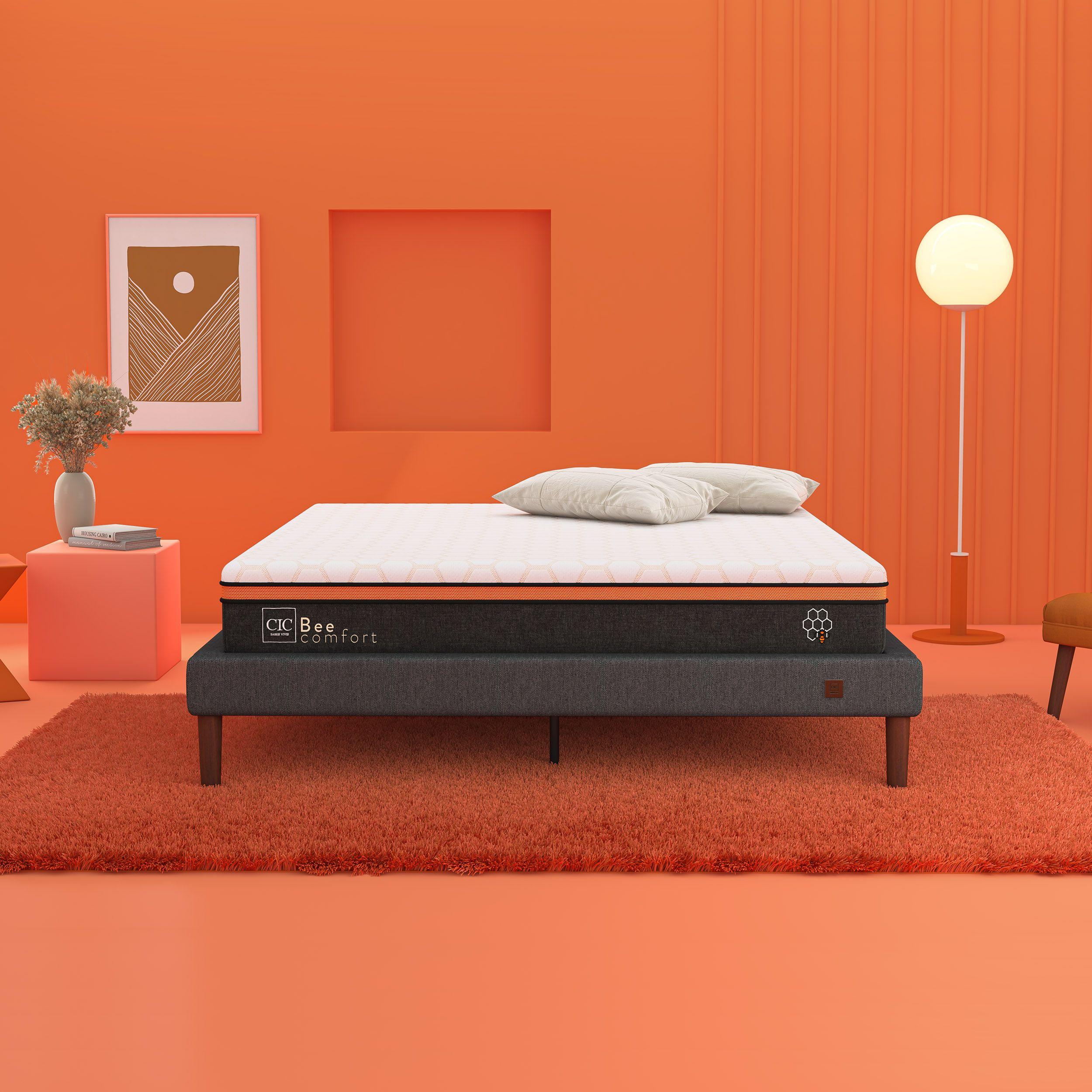 CAMA EUROPEA BEE COMFORT KING + RESPALDO TIGRIS-8