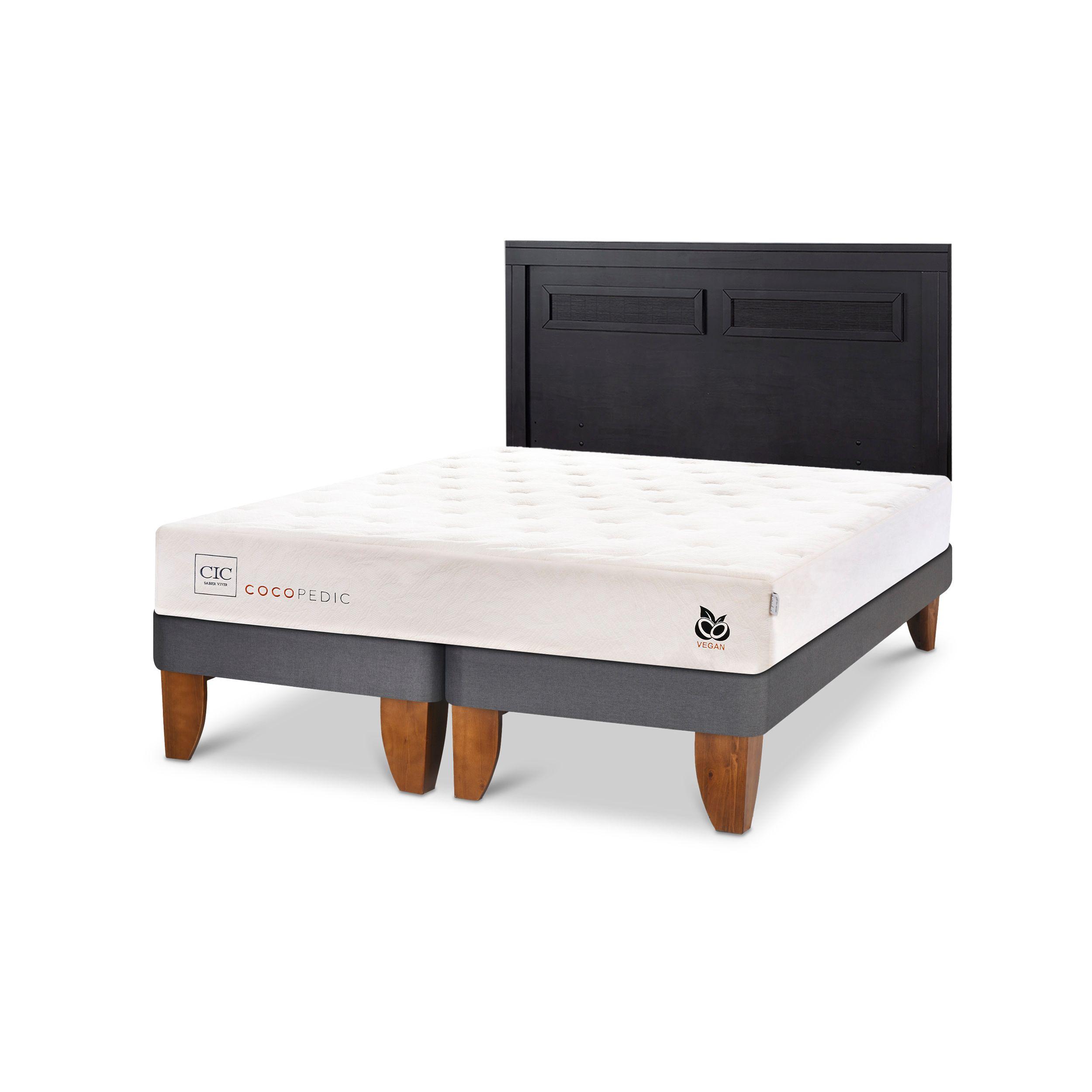 CAMA EUROPEA COCOPEDIC KING + RESPALDO MILAN NEGRO-1
