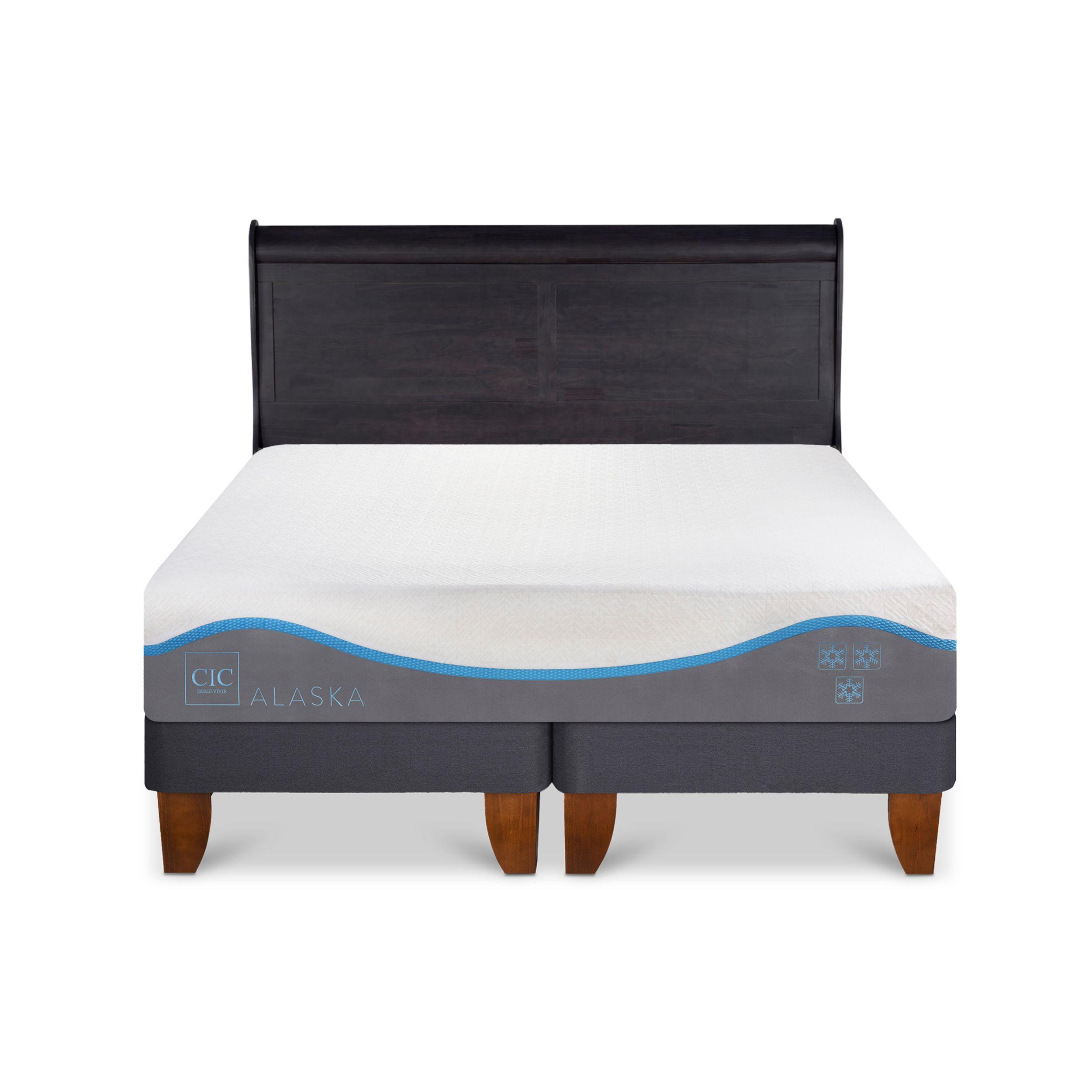 CAMA EUROPEA ALASKA KING + RESPALDO MIRO NEGRO-0