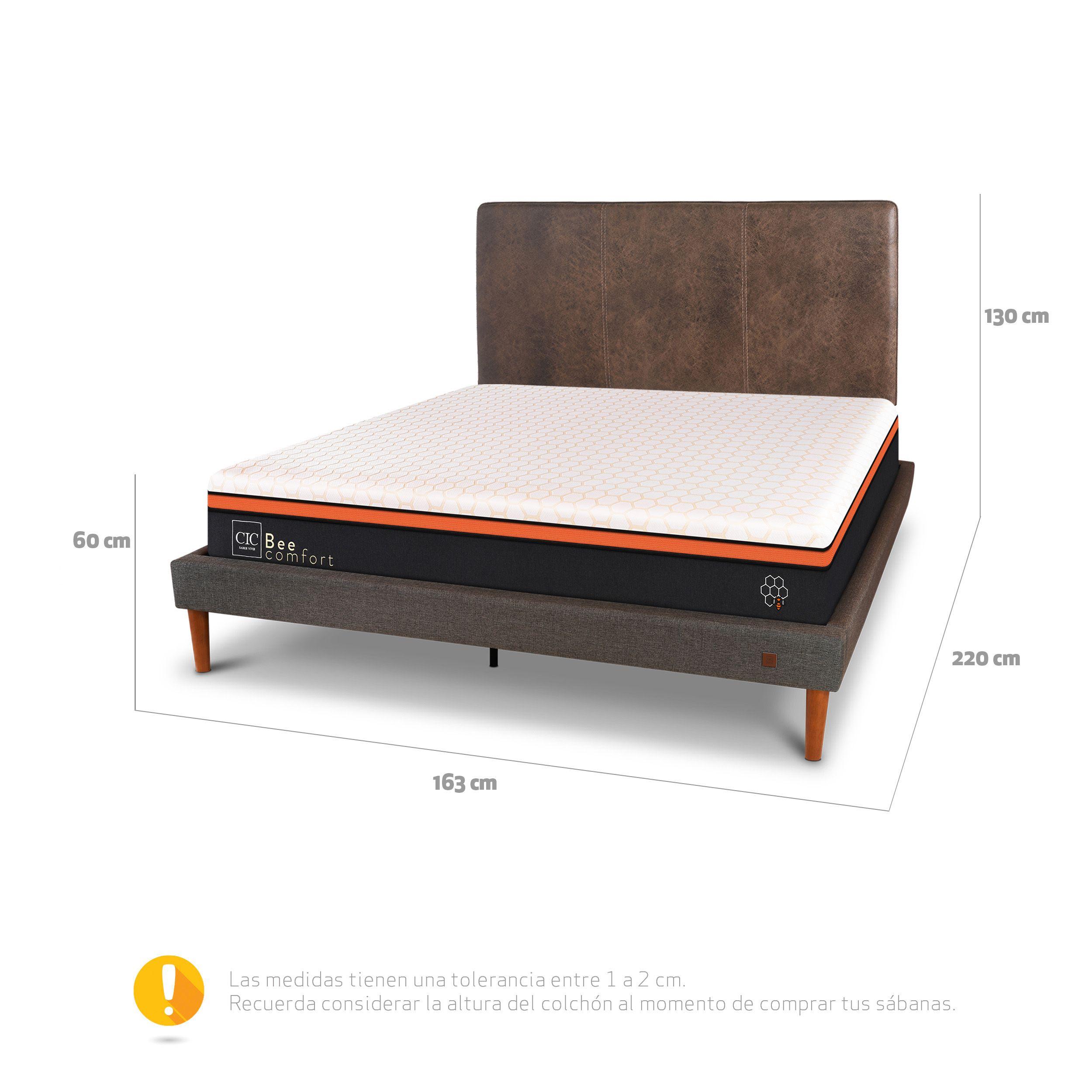 CAMA EUROPEA CURVE BEE COMFORT 2P RESPALDO BAKER-2