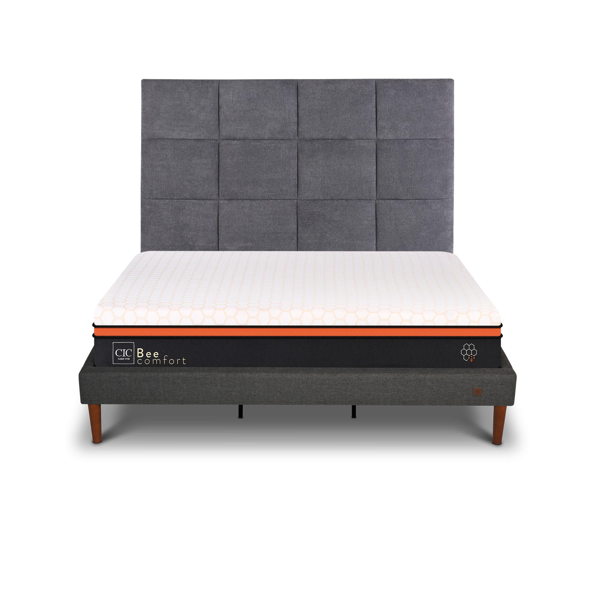 CAMA EUROPEA CURVE BEE COMFORT KING RESPALDO TAMESIS-0