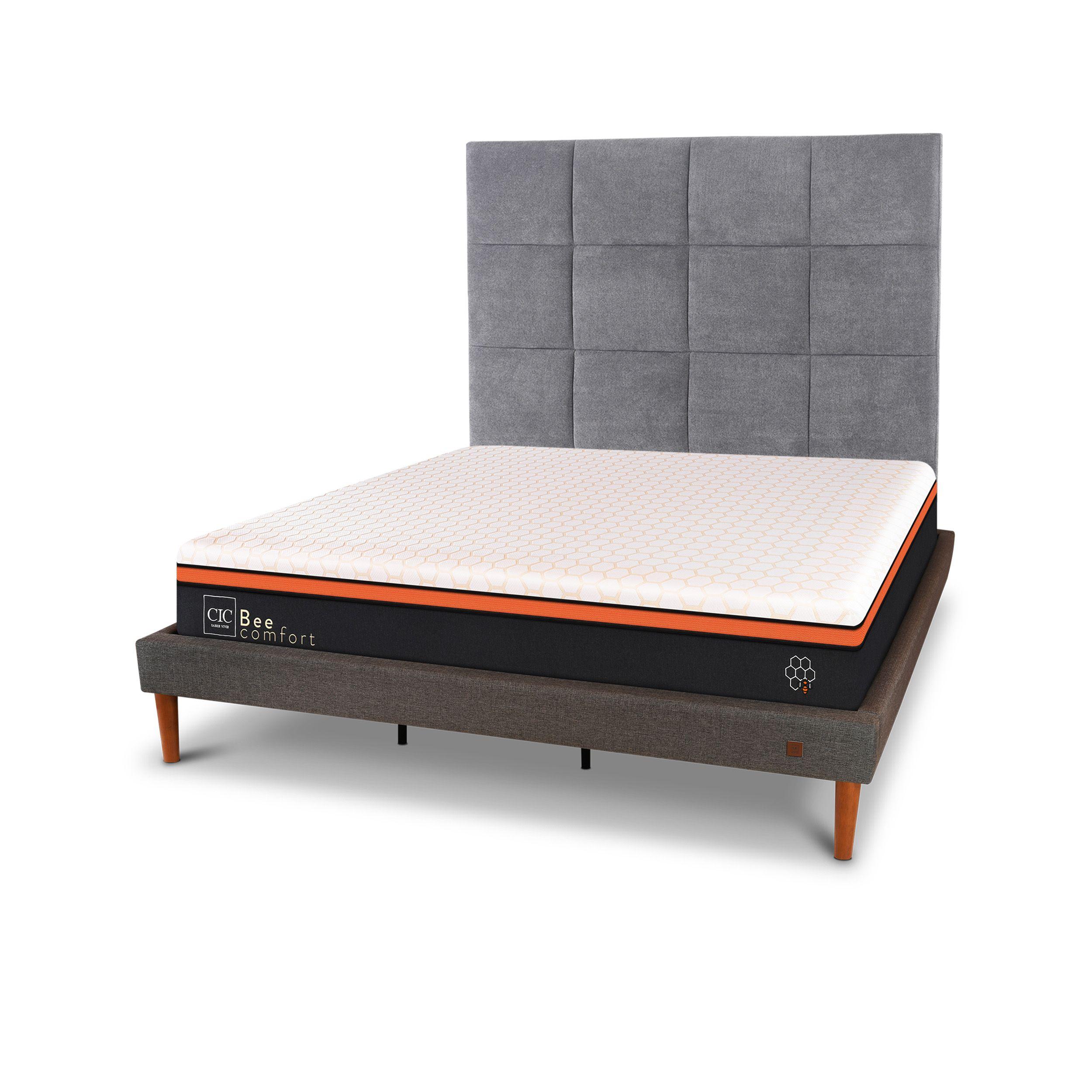 CAMA EUROPEA CURVE BEE COMFORT KING RESPALDO TAMESIS-1