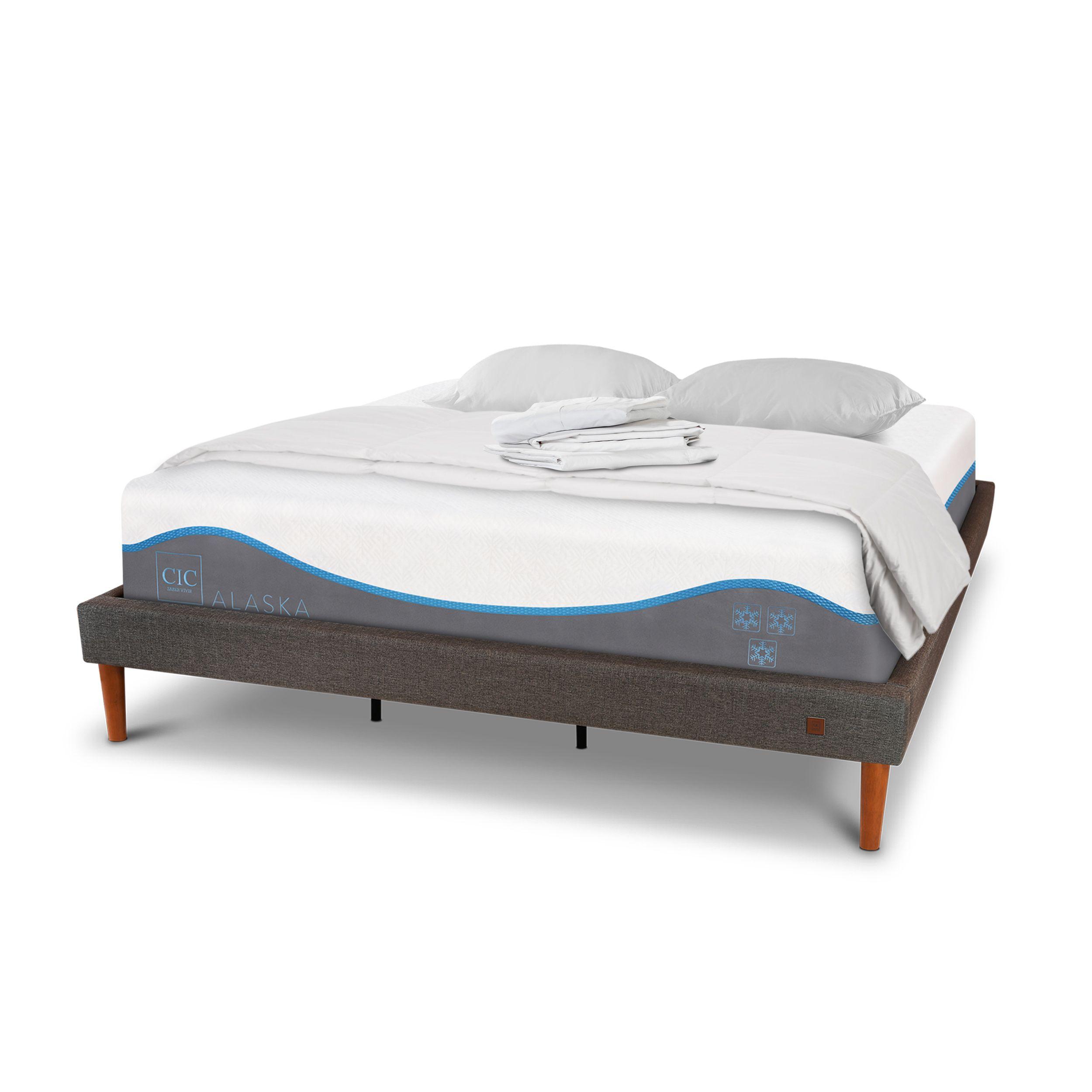 CAMA EUROPEA CURVE ALASKA KING + TEXTIL-1