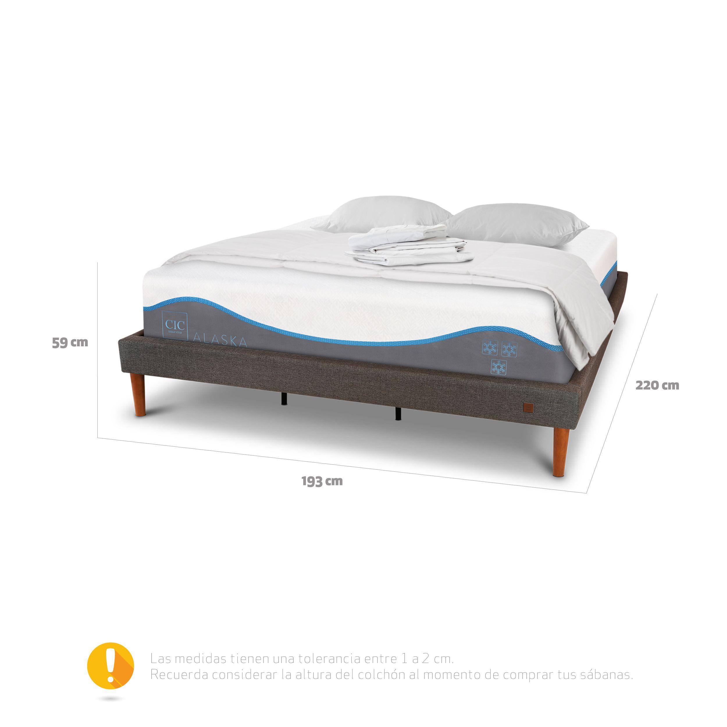 CAMA EUROPEA CURVE ALASKA KING + TEXTIL-2