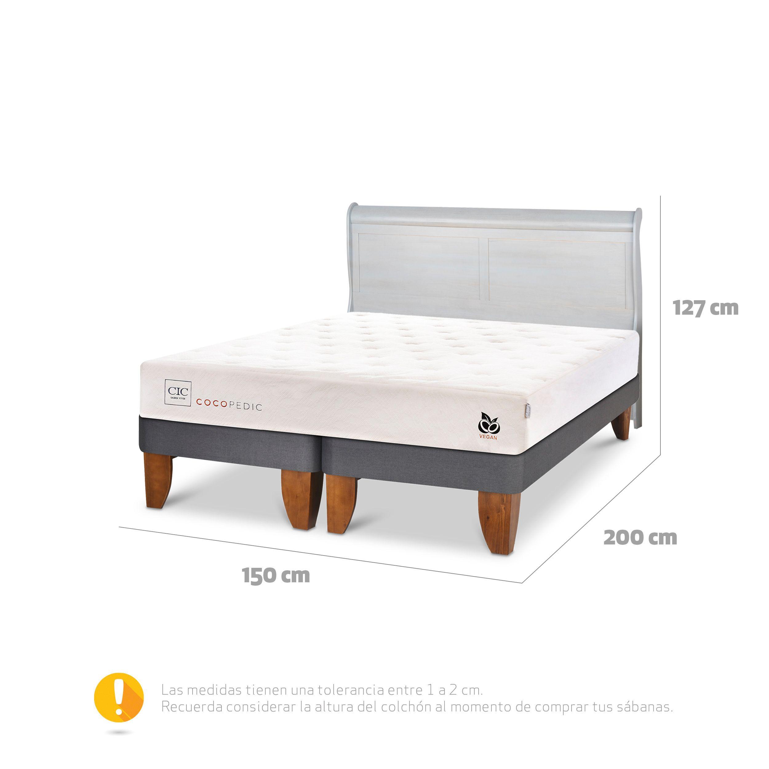 CAMA EUROPEA COCOPEDIC 2 PLAZAS + RESPALDO MIRO ALPINO-2