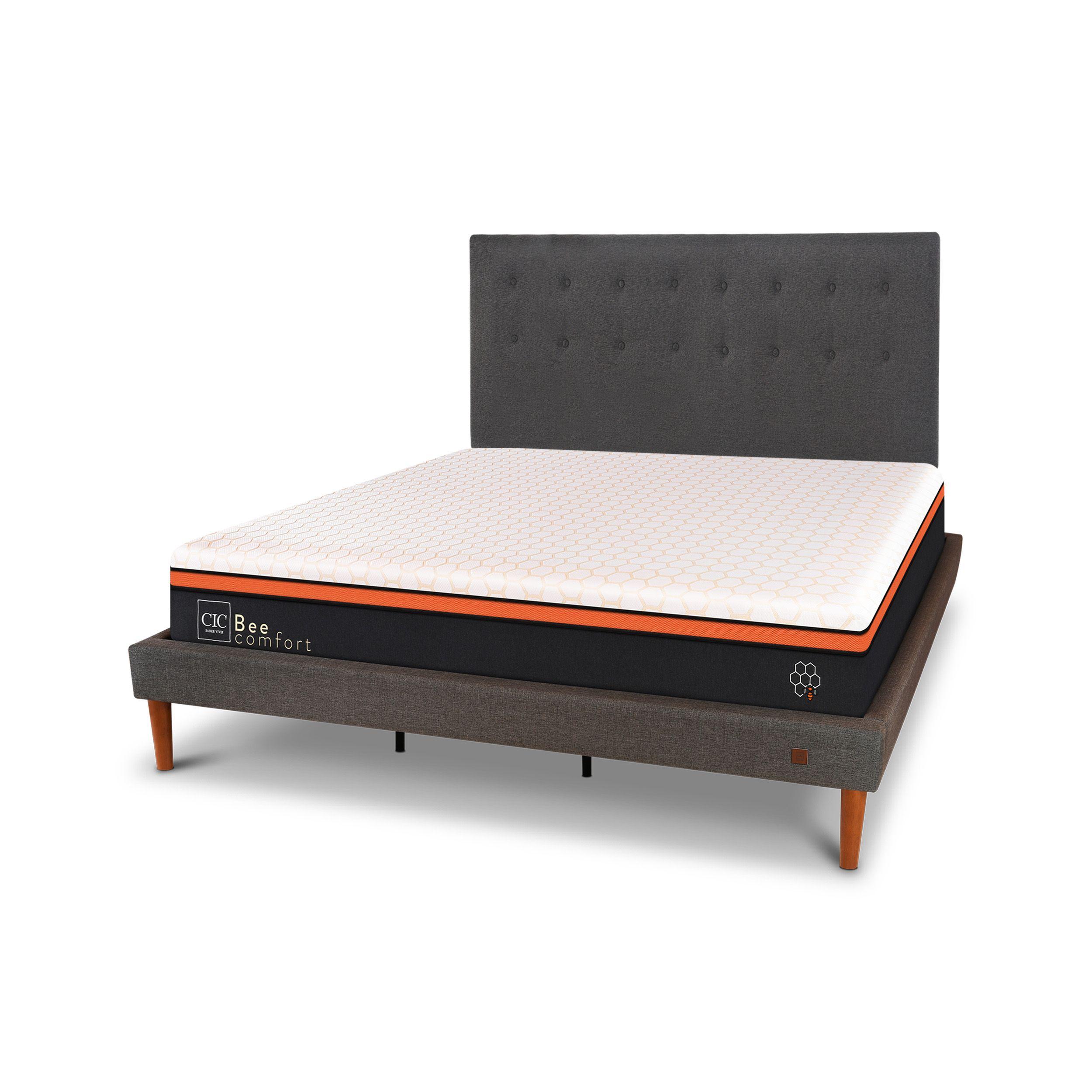 CAMA EUROPEA CURVE BEE COMFORT KING + RESPALDO EUFRATES-1