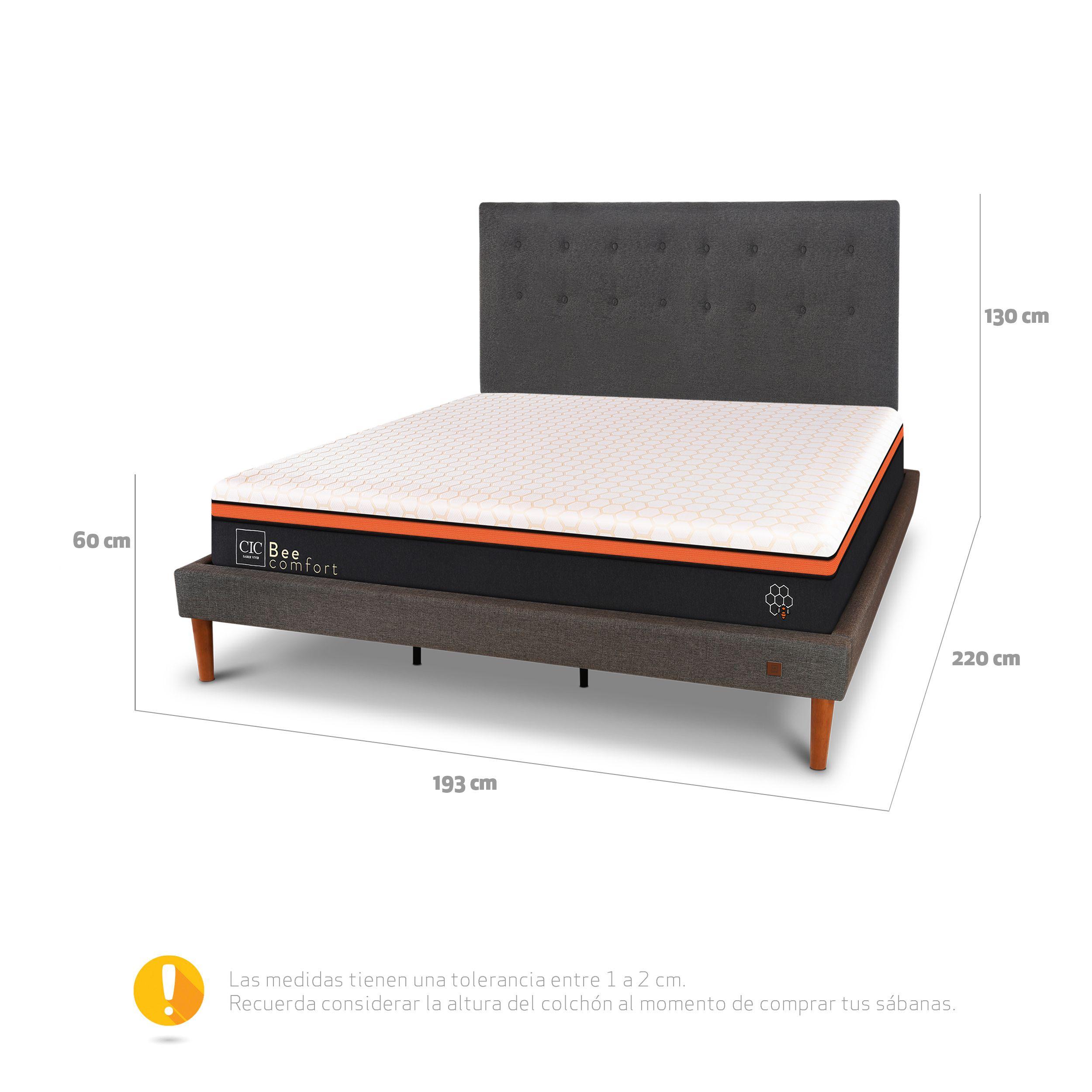 CAMA EUROPEA CURVE BEE COMFORT KING + RESPALDO EUFRATES-2