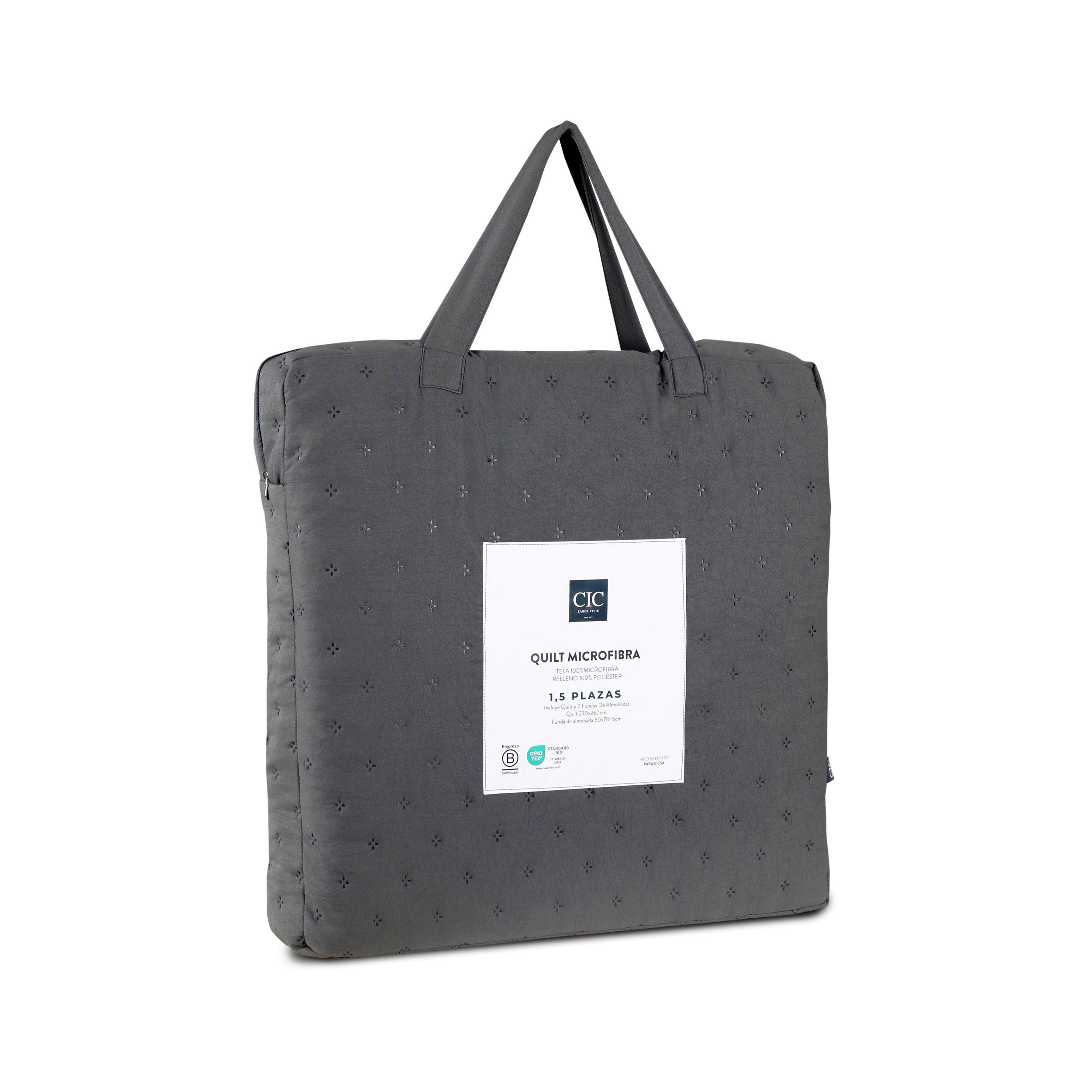 QUILT MICROFIBRA GRIS SGL-5