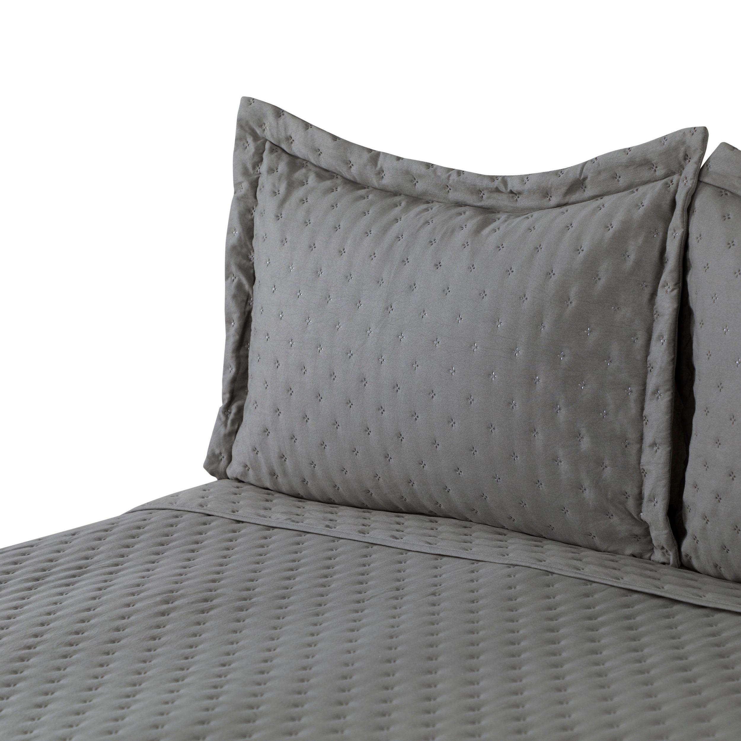 QUILT MICROFIBRA GRIS SGL-1