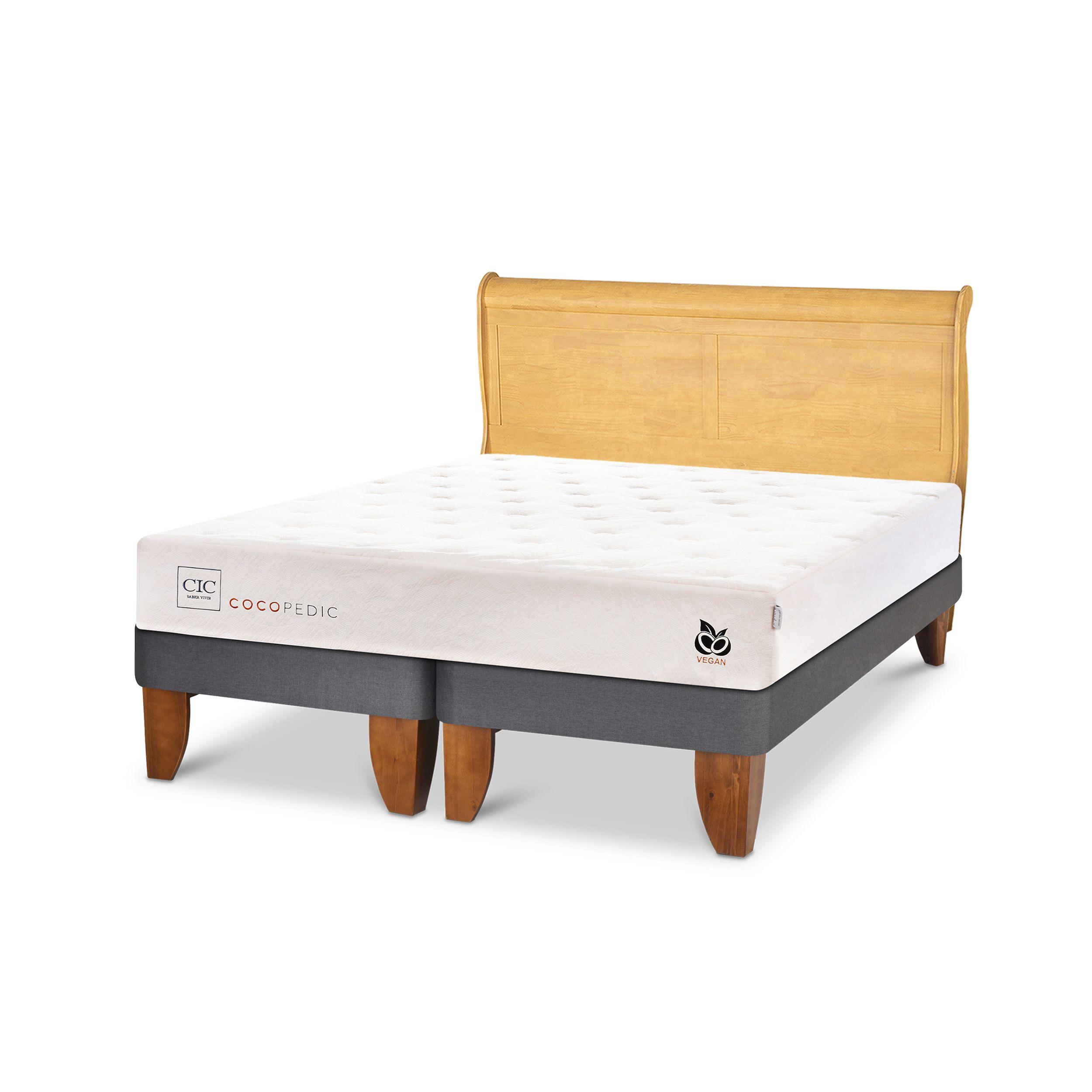 CAMA EUROPEA COCOPEDIC KING + RESPALDO MIRO MOSTAZA-1