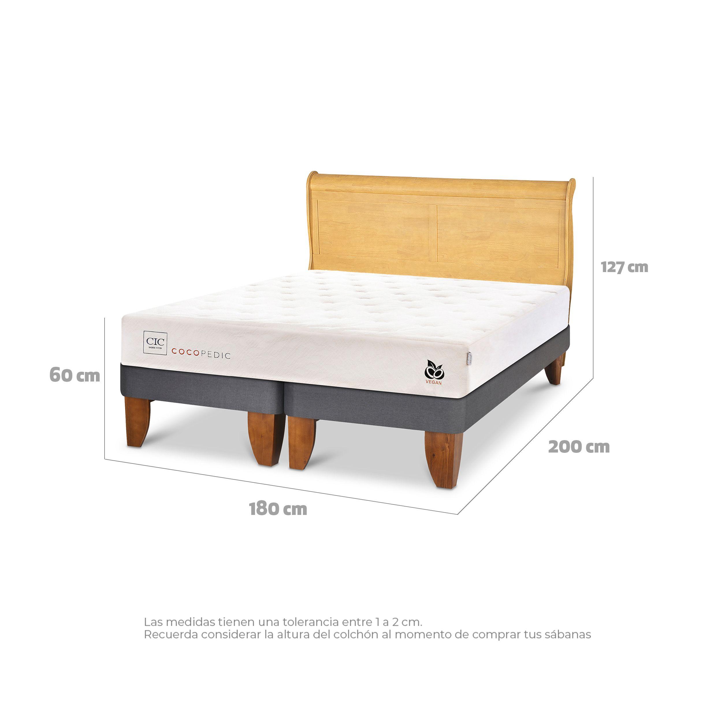 CAMA EUROPEA COCOPEDIC KING + RESPALDO MIRO MOSTAZA-2