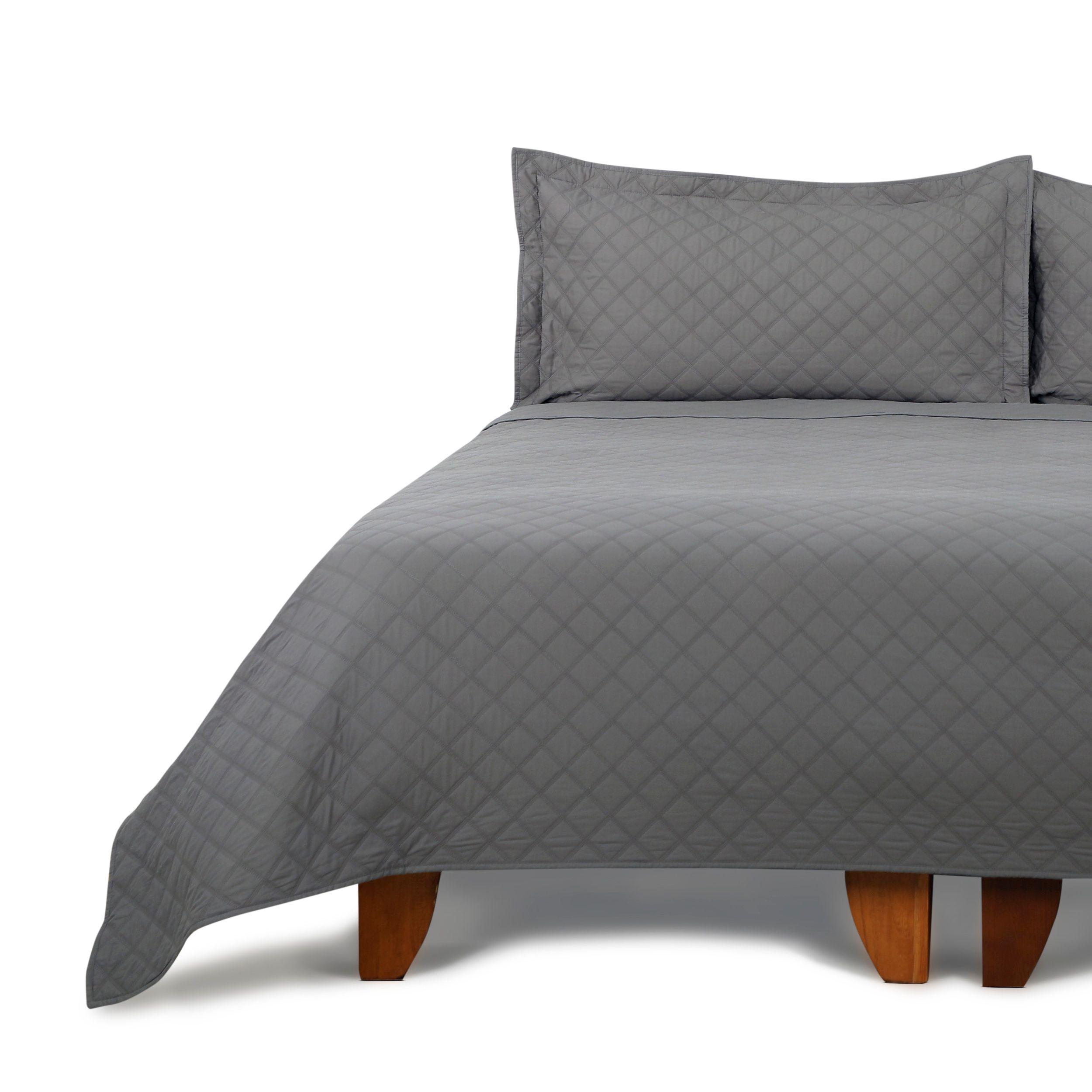 QUILT POLYCOTTON GRIS 2P-0