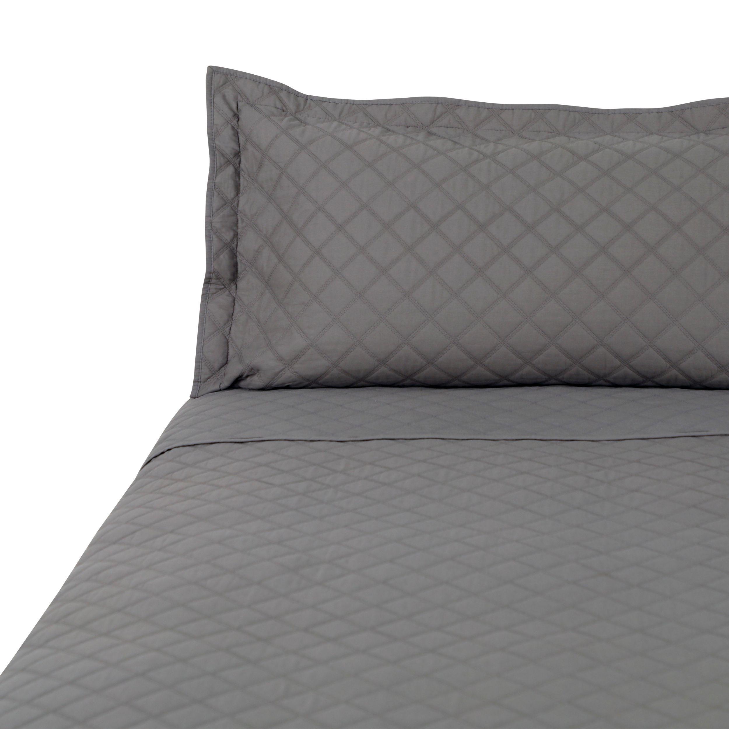 QUILT POLYCOTTON GRIS 2P-2