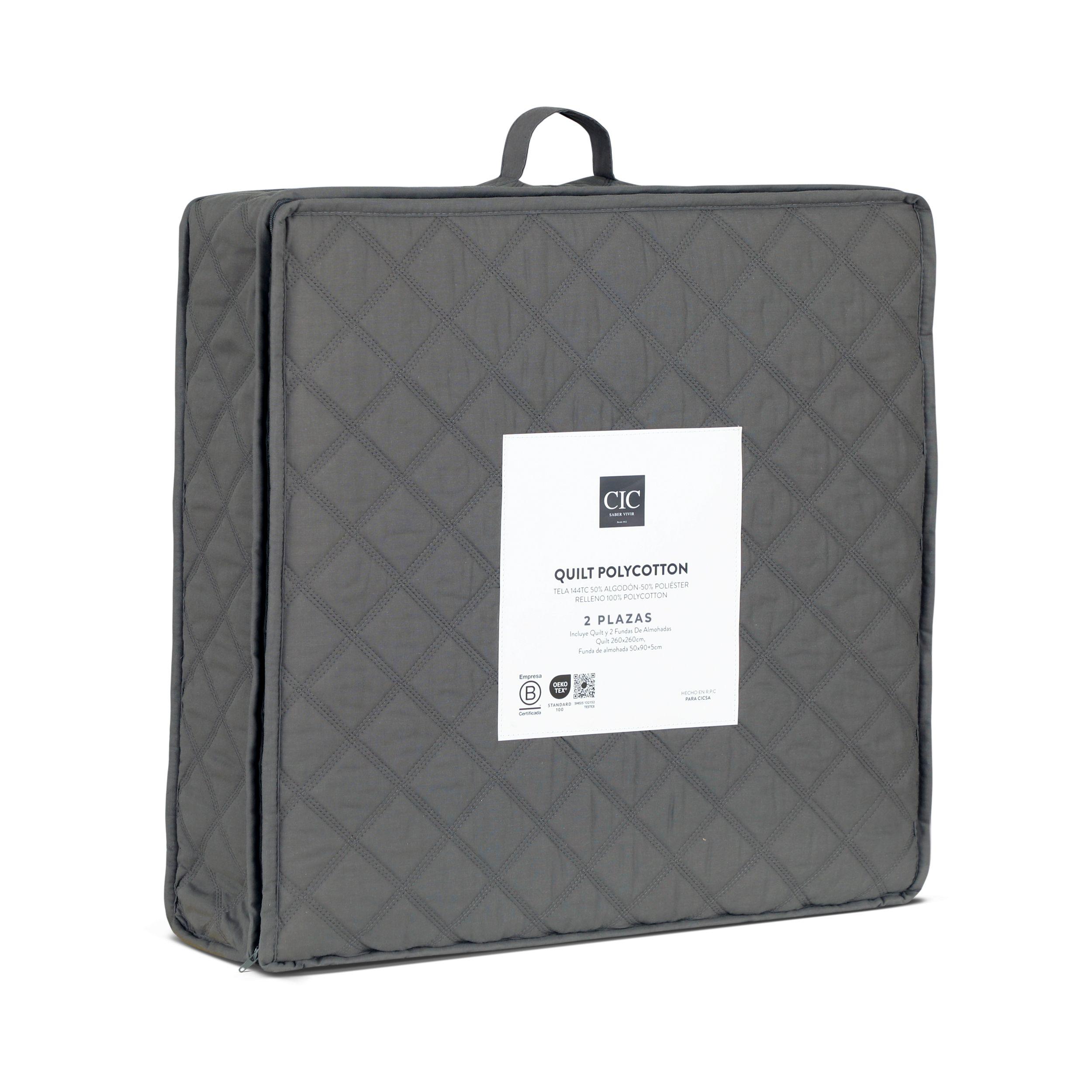 QUILT POLYCOTTON GRIS 2P-5