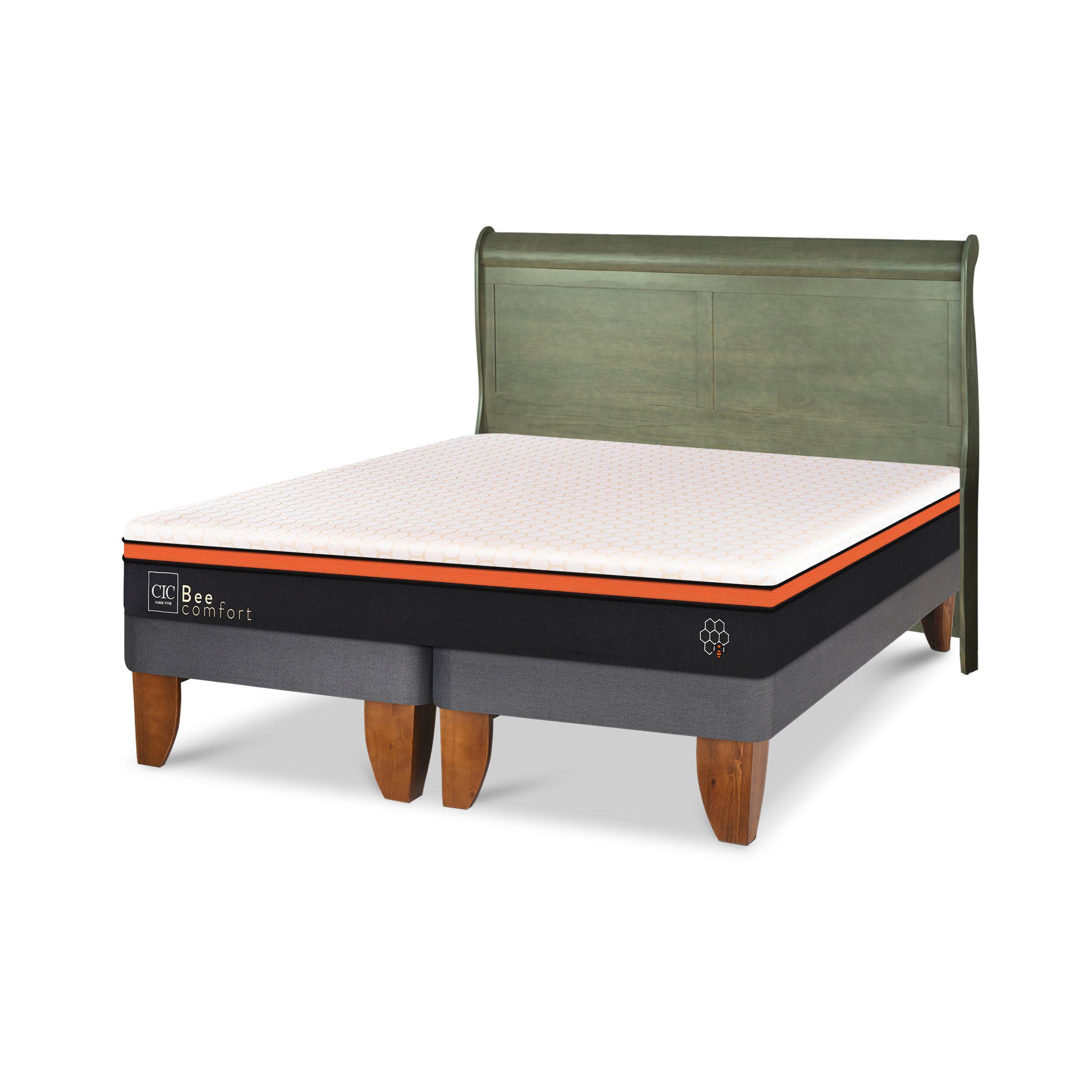 CAMA EUROPEA BEECOMFORT 2 PLAZAS + RESPALDO MIRO OLIVO-1