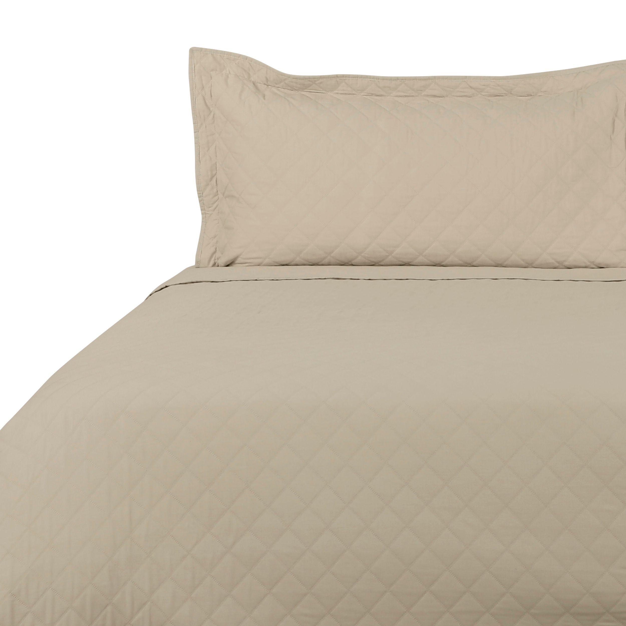 QUILT POLYCOTTON TAUPE SGL-1