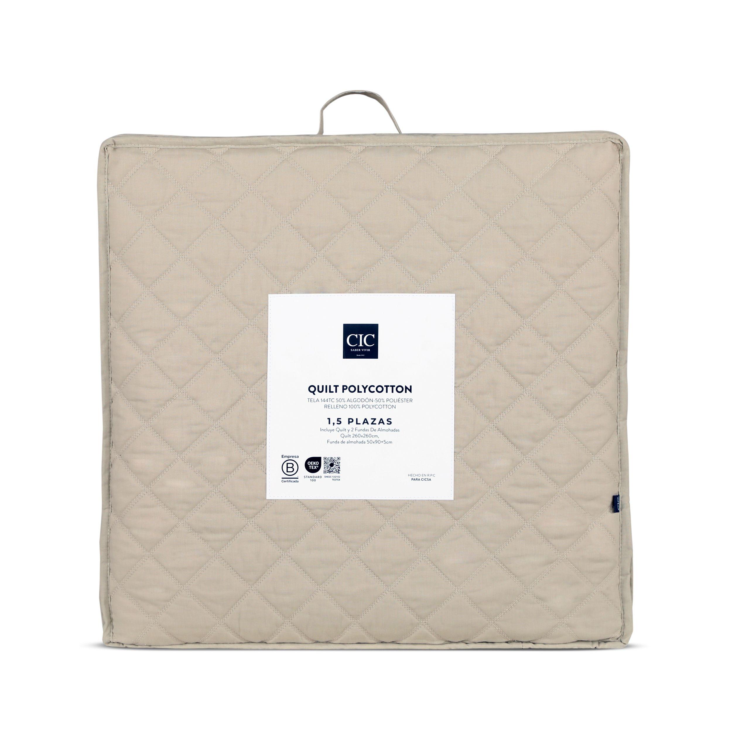 QUILT POLYCOTTON TAUPE SGL-5
