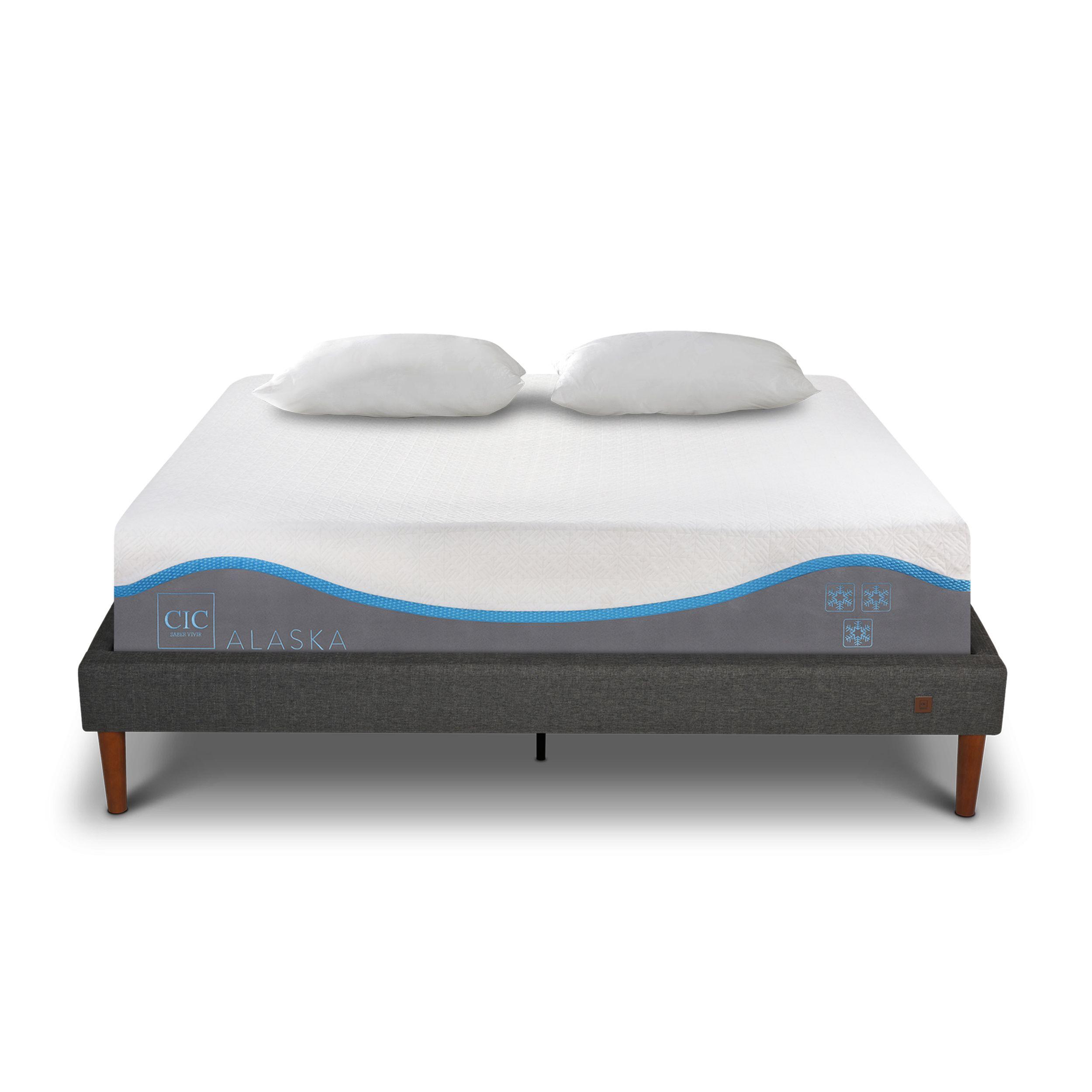 CAMA EUROPEA CURVE ALASKA 2 PLAZAS  + ALM VISCOELÁSTICA-0