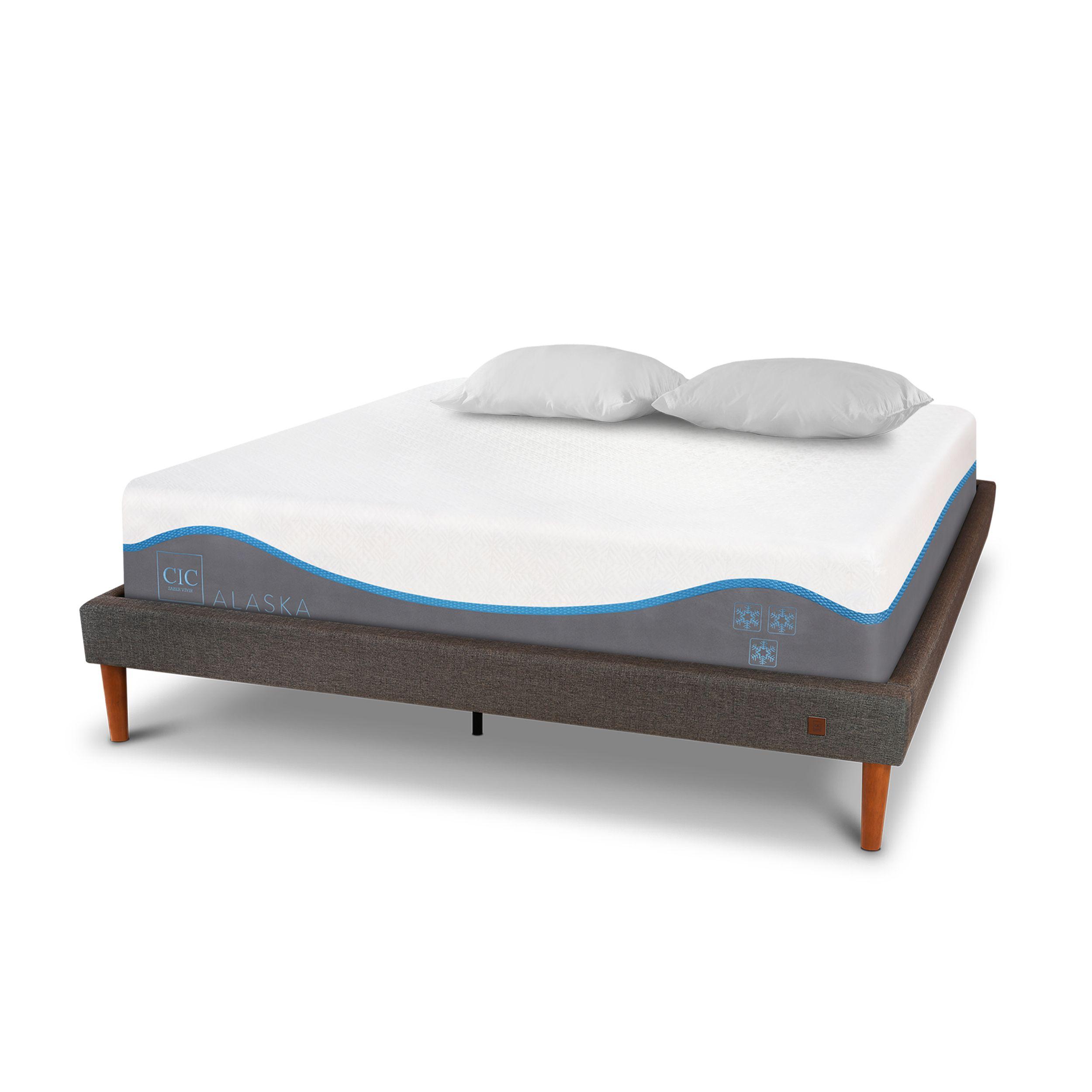 CAMA EUROPEA CURVE ALASKA 2 PLAZAS + ALMOHADAS-1