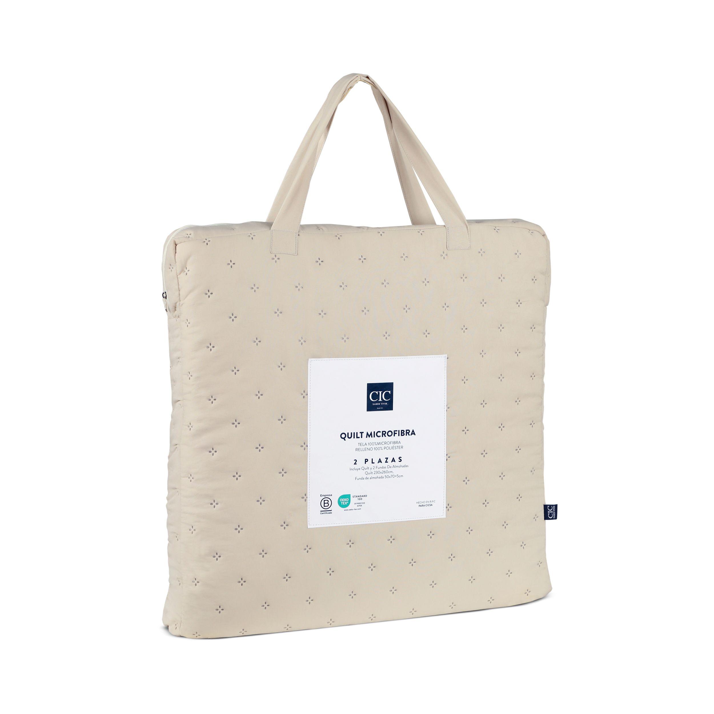 QUILT MICROFIBRA TAUPE 2P-5