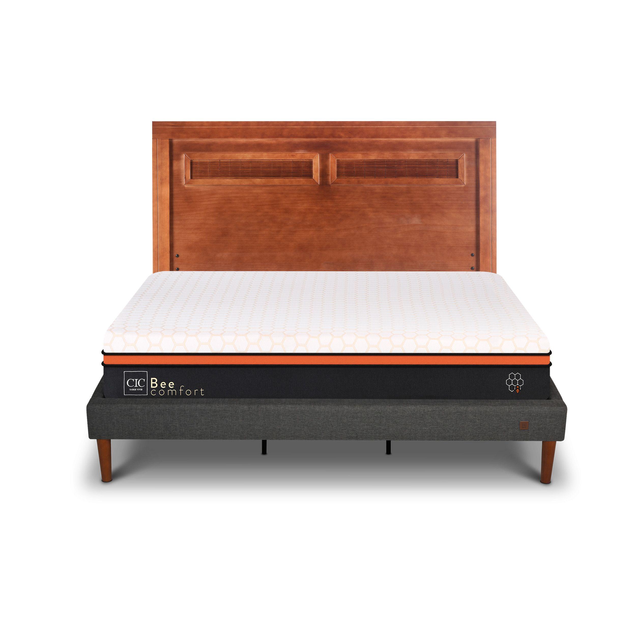 CAMA EUROPEA CURVE BEE COMFORT KING RESPALDO MILÁN-0