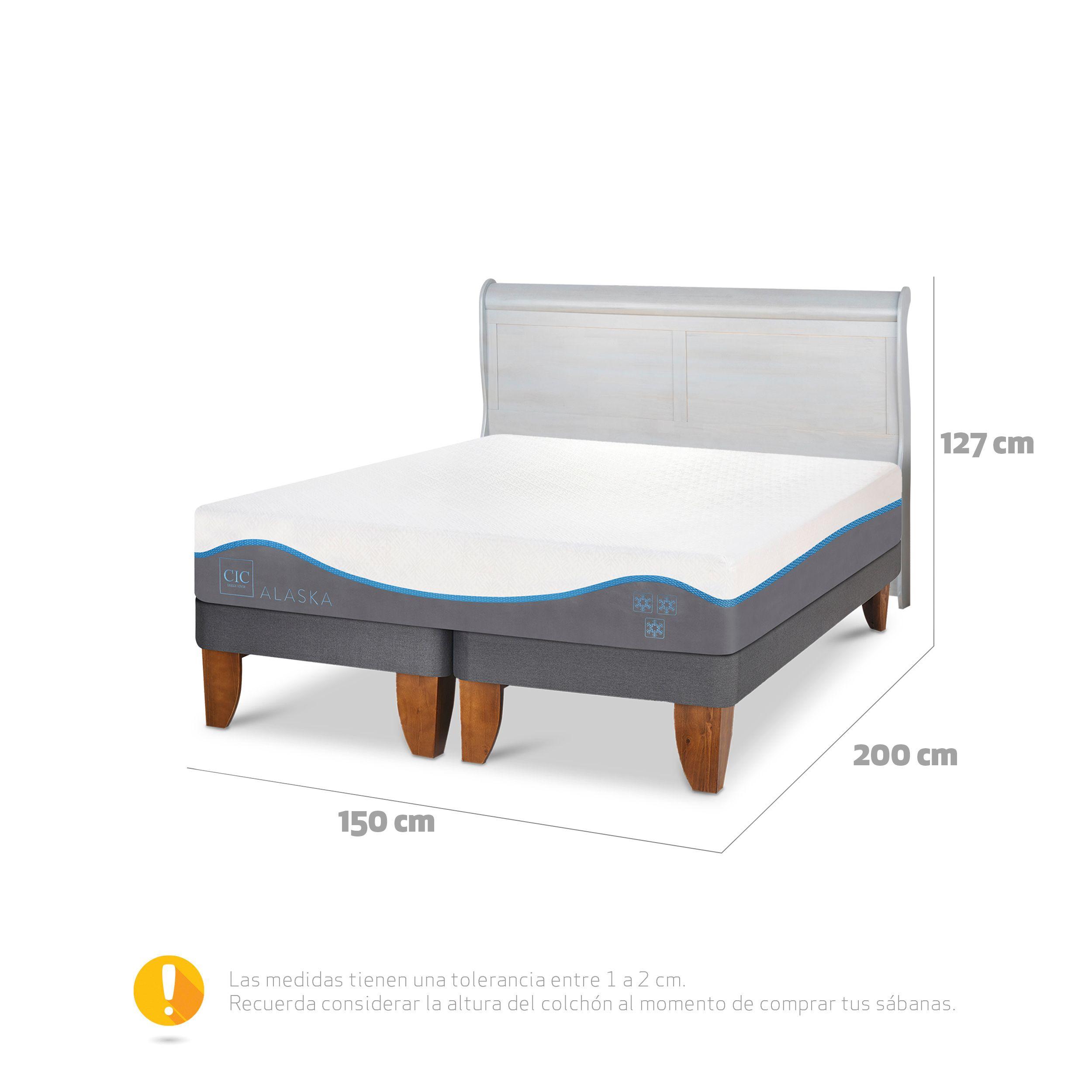 CAMA EUROPEA ALASKA 2 PLAZAS + RESPALDO MIRO ALPINO-2