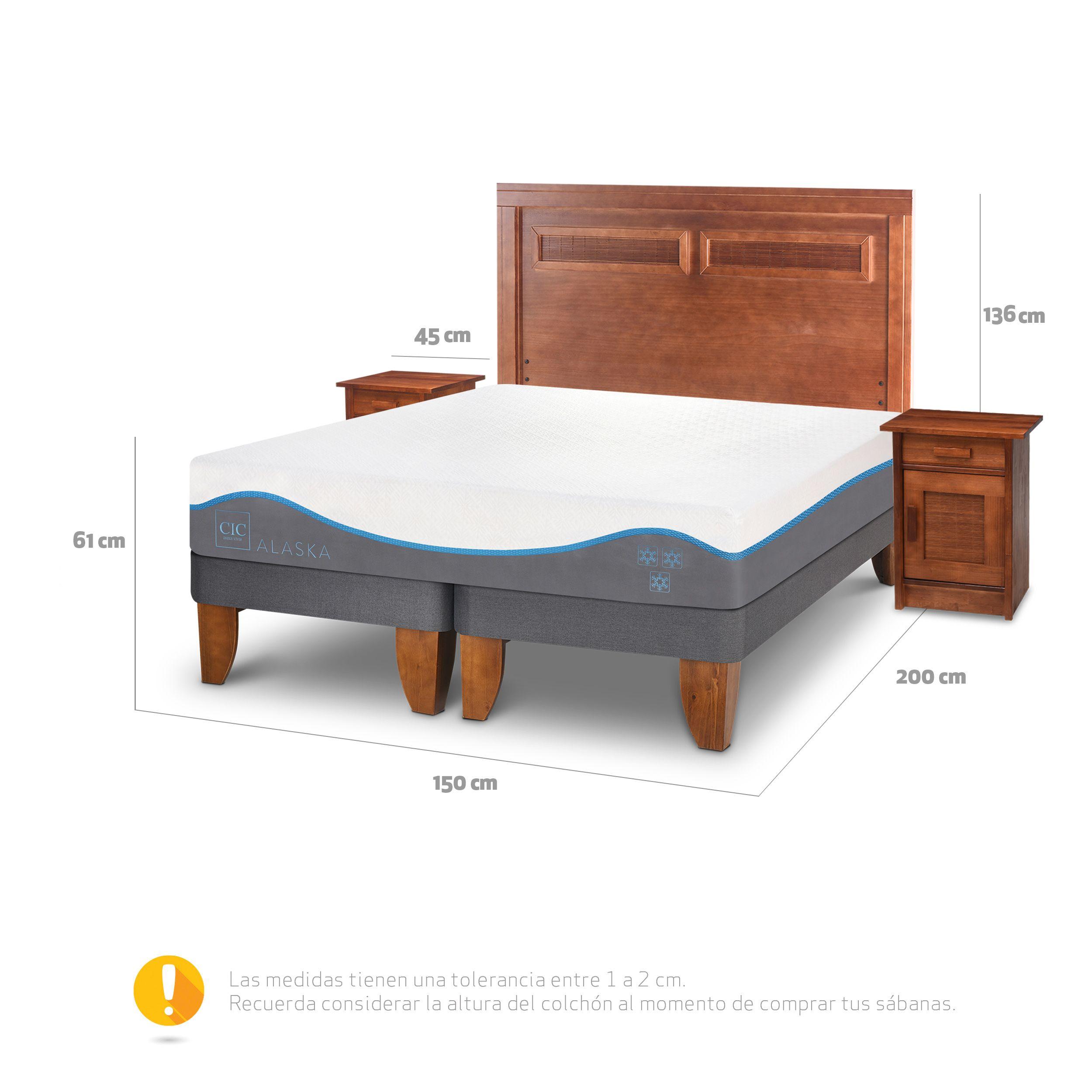 CAMA EUROPEA ALASKA 2 PLAZAS MILAN SET MILAN-2
