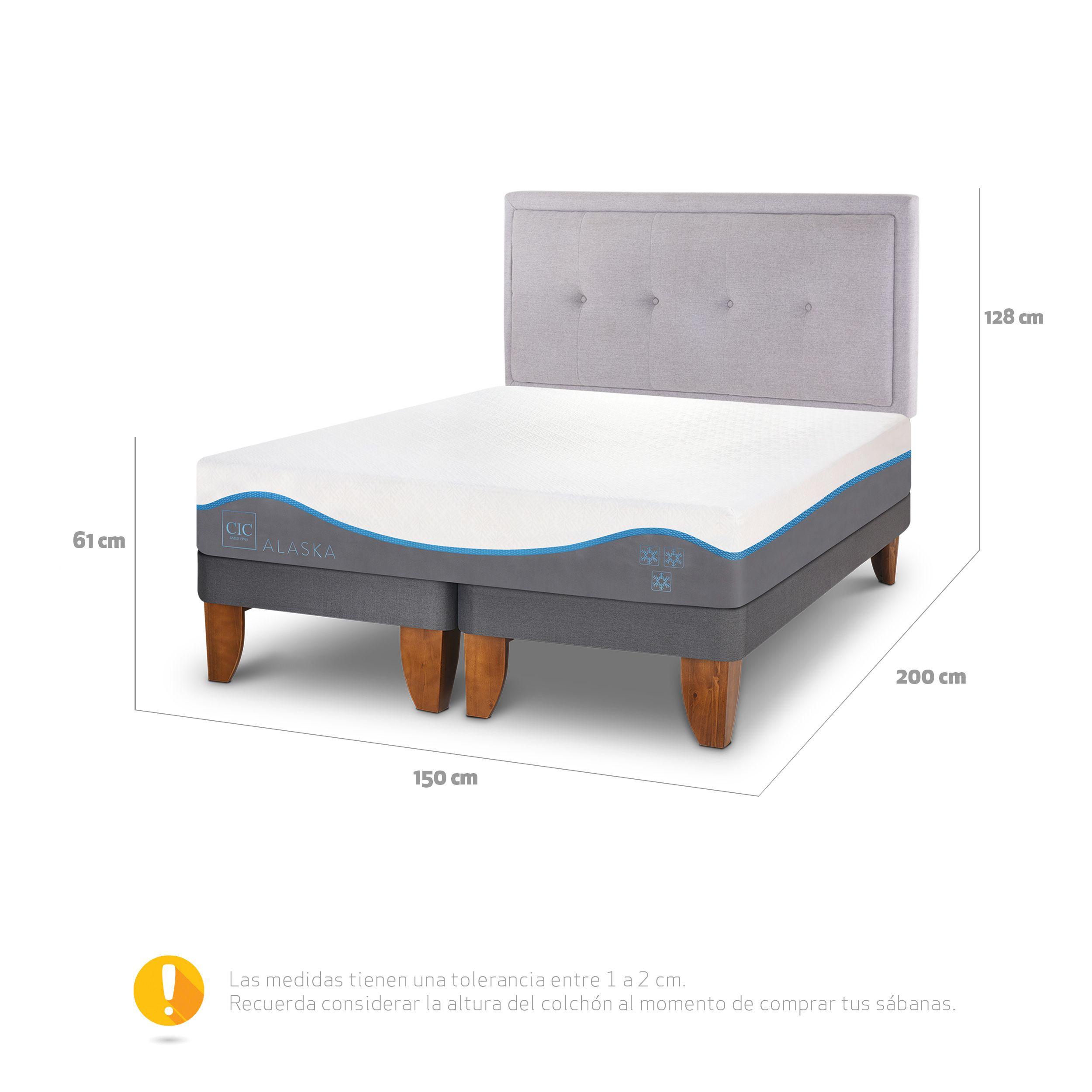 CAMA EUROPEA ALASKA 2 PLAZAS + RESPALDO GANGES-2