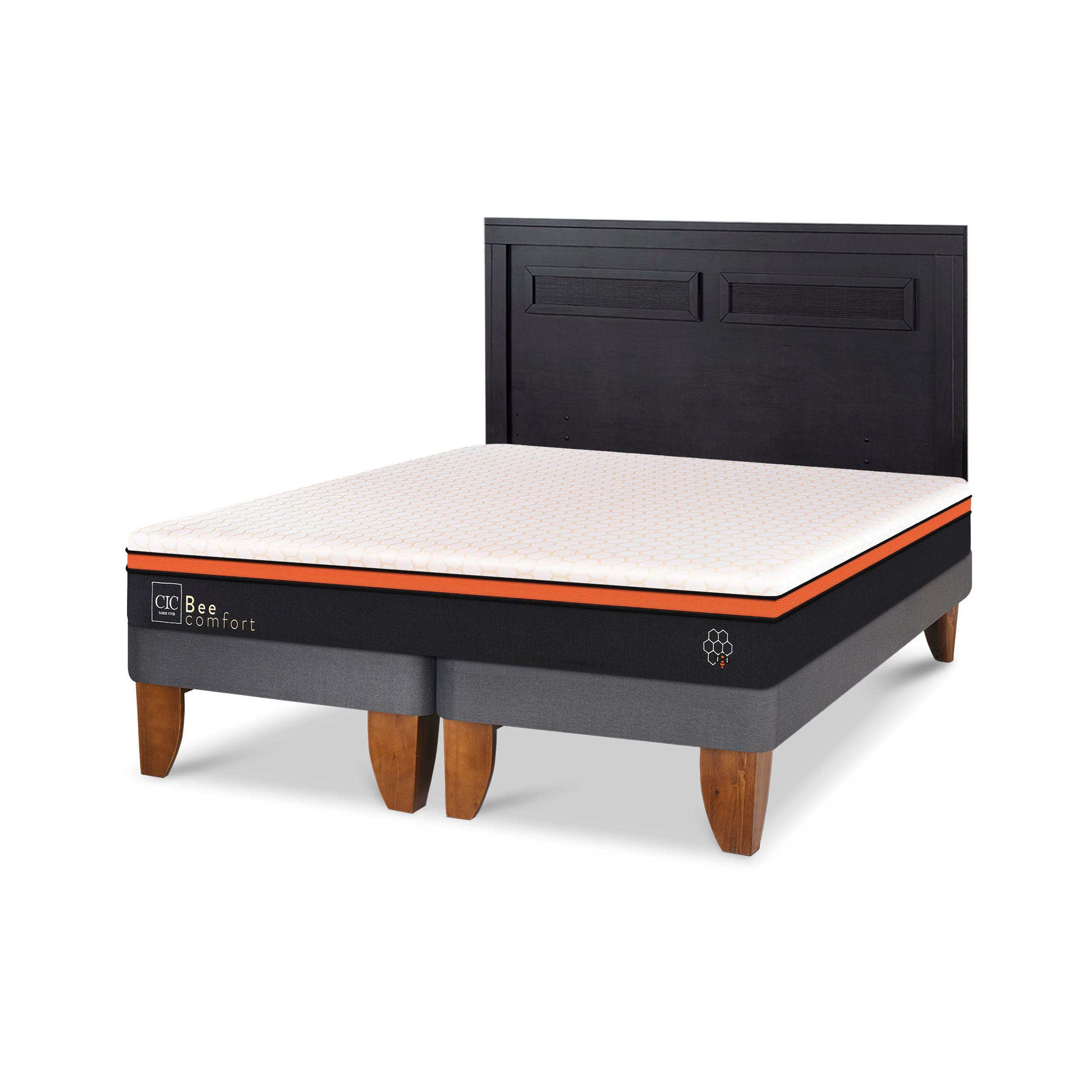 CAMA EUROPEA BEECOMFORT KING + RESPALDO MILAN NEGRO-1