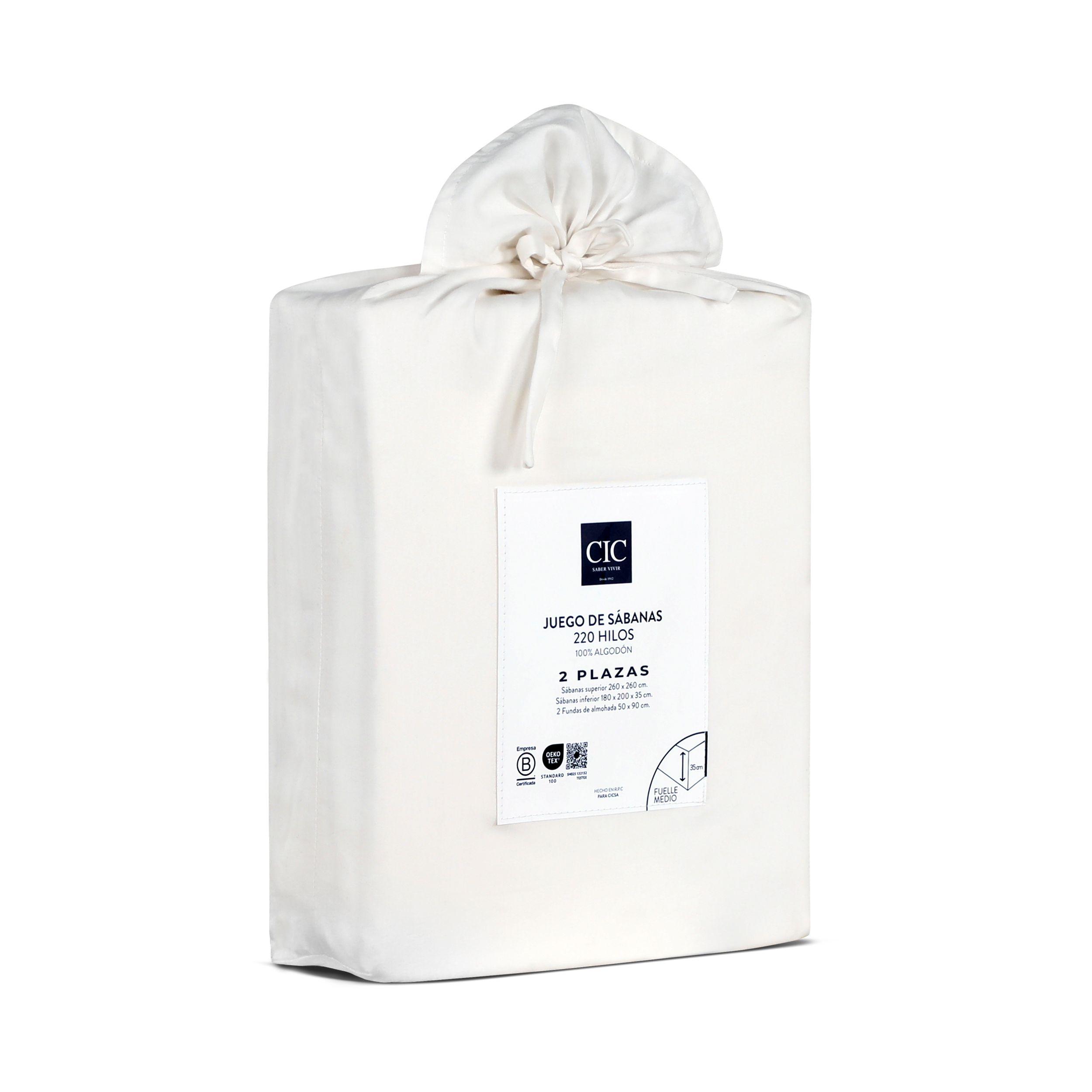 SET SABANA LISAS 300H BLANCO 2P-8