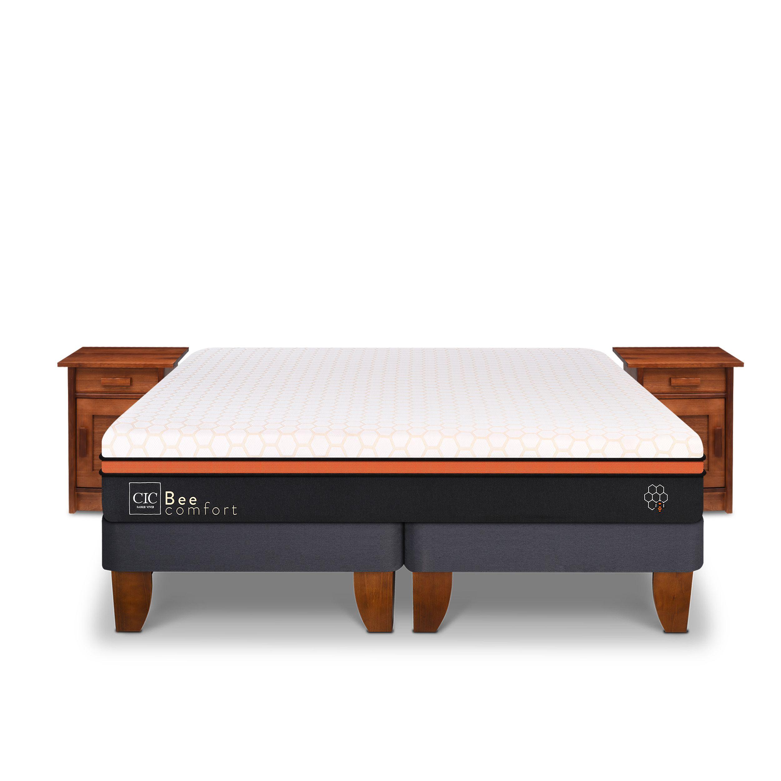 CAMA EUROPEA BEE COMFORT KING + VELADORES MILÁN-0