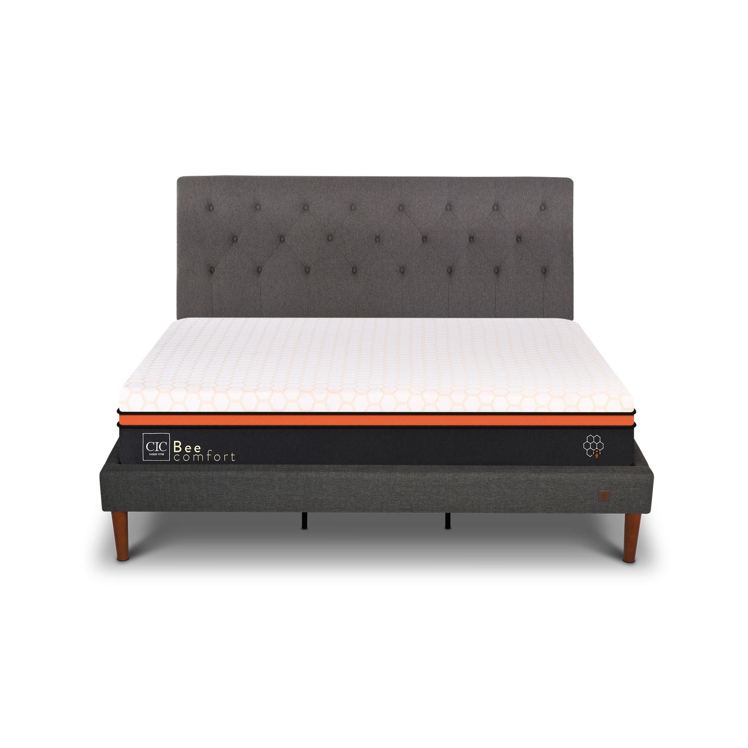 CAMA EUROPEA CURVE BEE COMFORT KING RESPALDO KAVERY-0