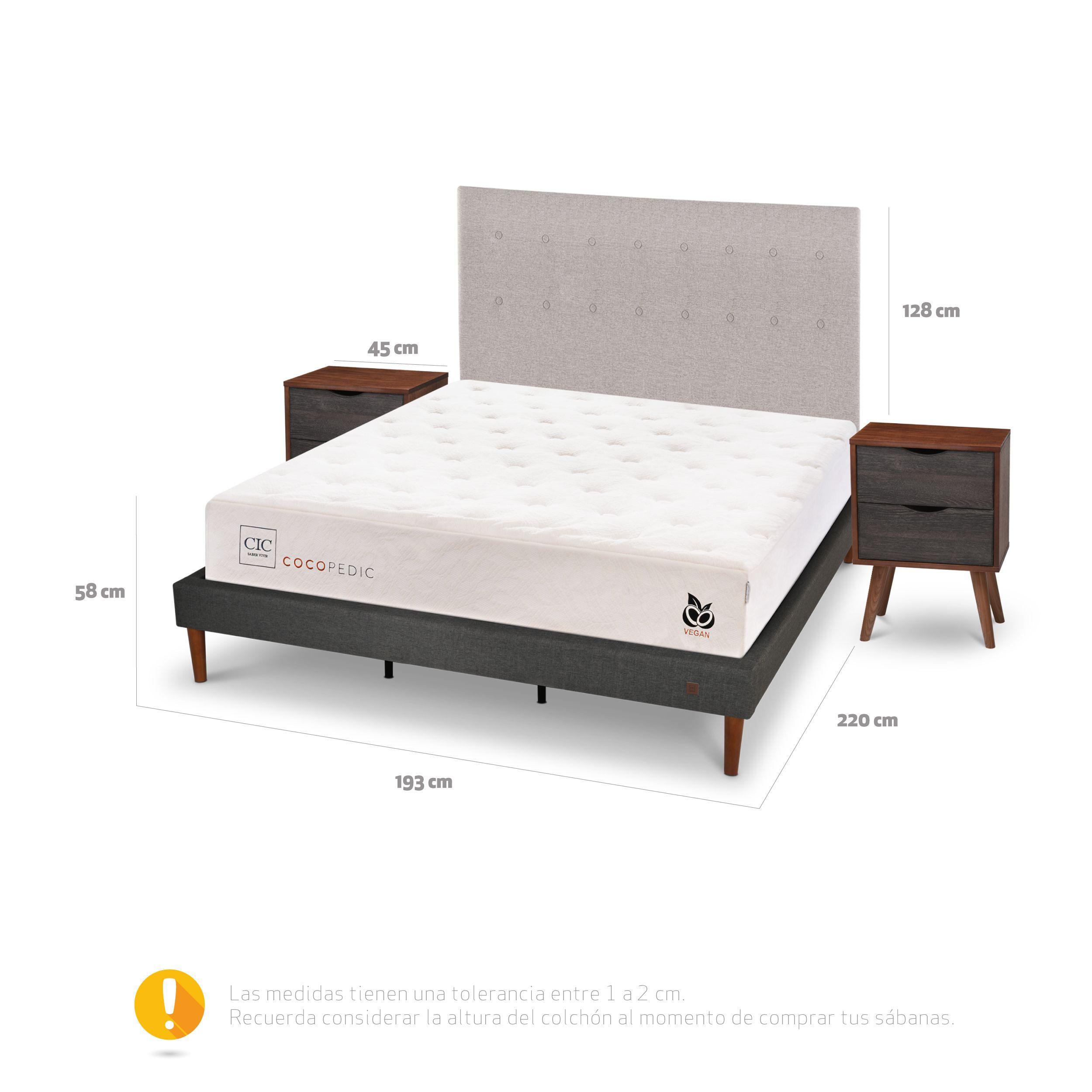 CAMA EUROPEA CURVE COCOPEDIC KING TIGRIS S/T-2