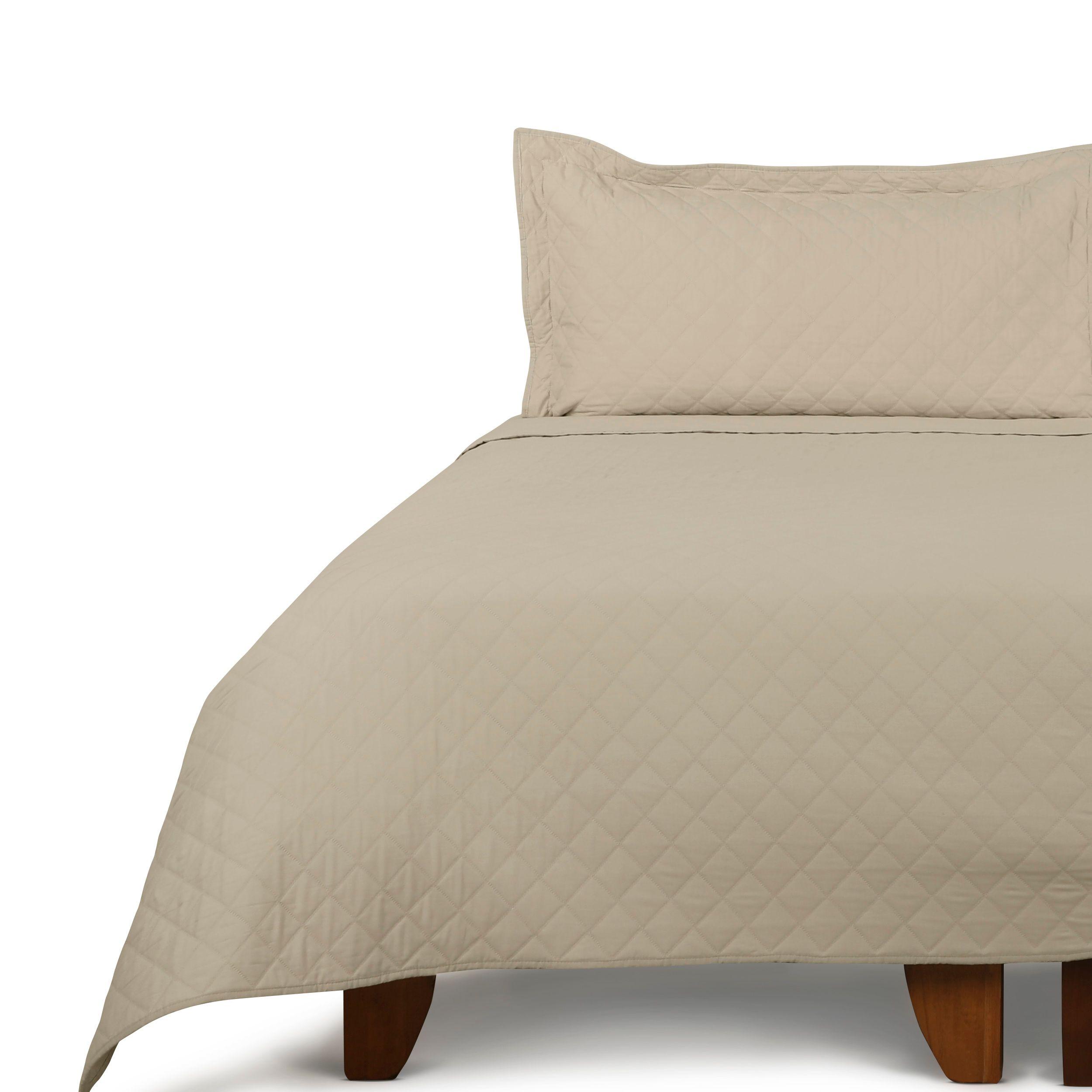 QUILT POLYCOTTON TAUPE 2P-0