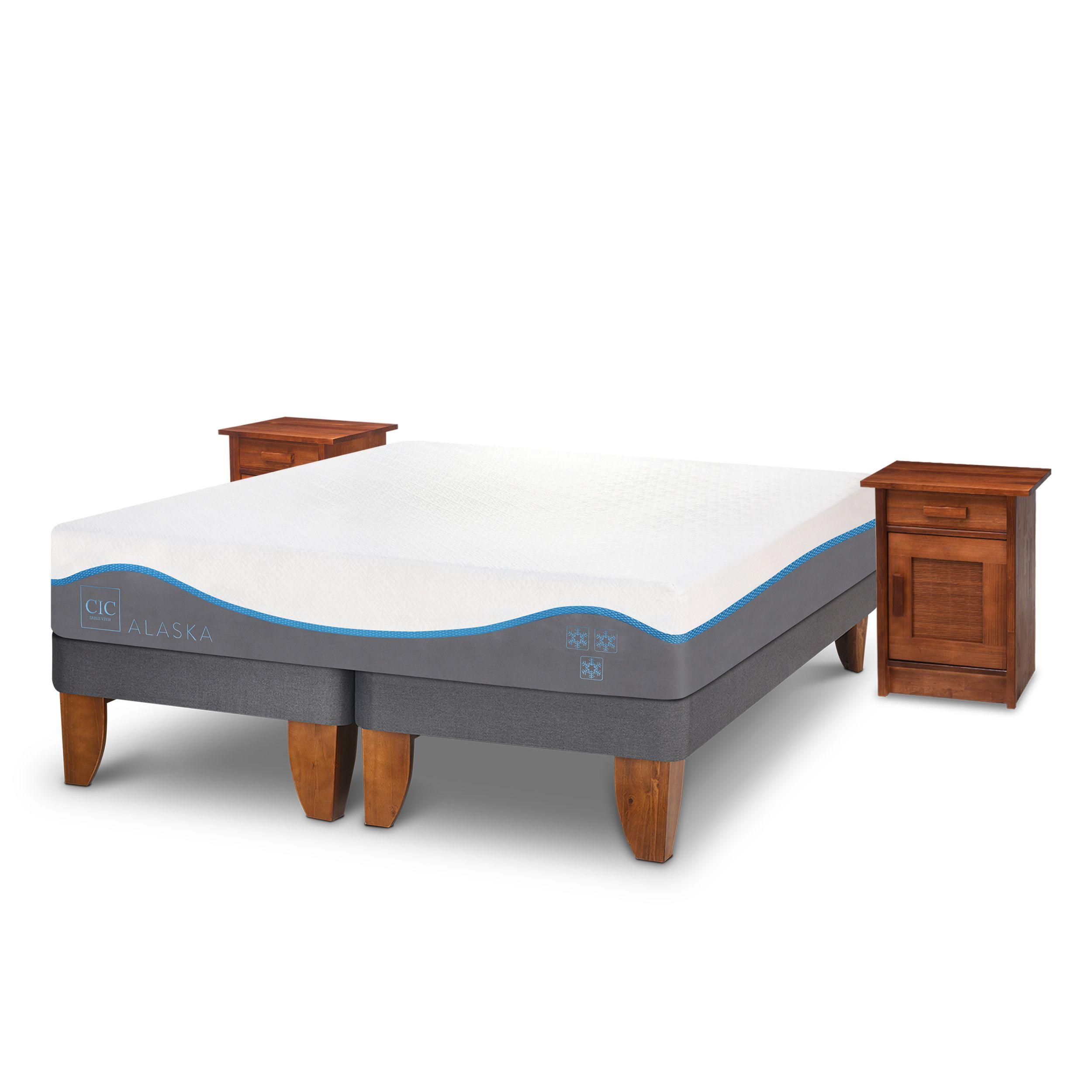 CAMA EUROPEA ALASKA KING + VELADORES MILÁN-1