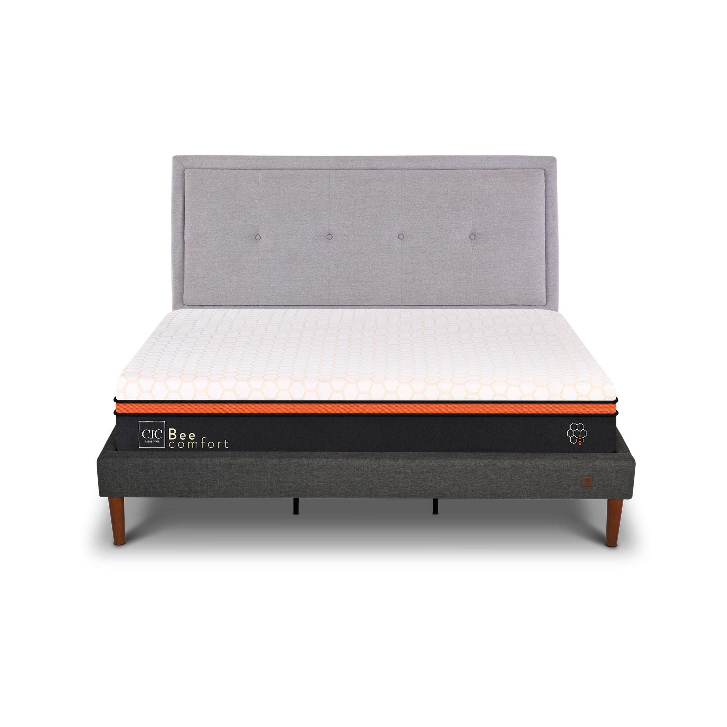 CAMA EUROPEA CURVE BEE COMFORT KING RESPALDO GANGES-0