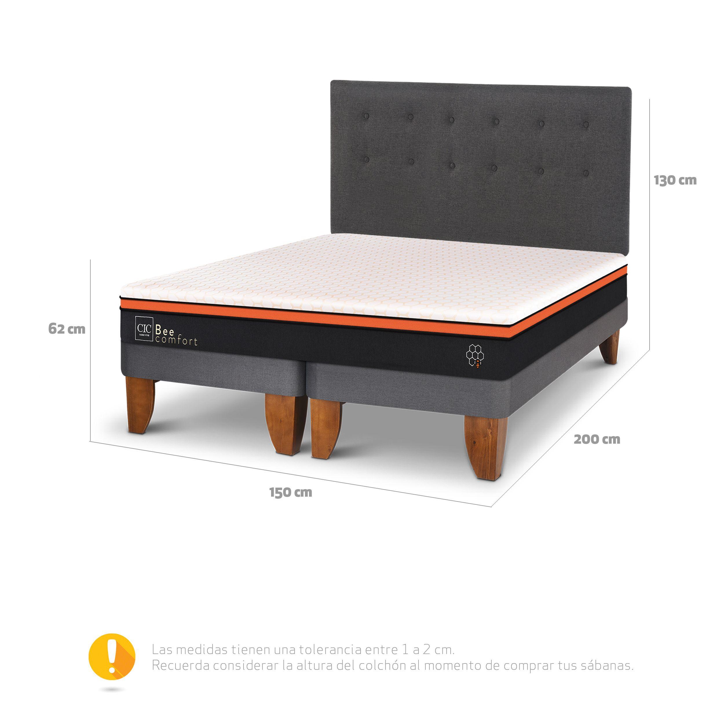 CAMA EUROPEA BEE COMFORT 2P BD RESPALDO EUFRATES-2