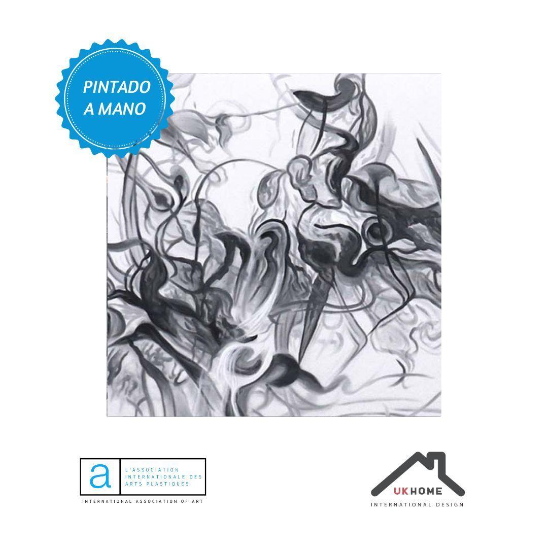 CUADRO EN OLEO SOBRE TELA ROSTRO MUJER QUE SE DESBANECE BLANCO 120 x 150-5