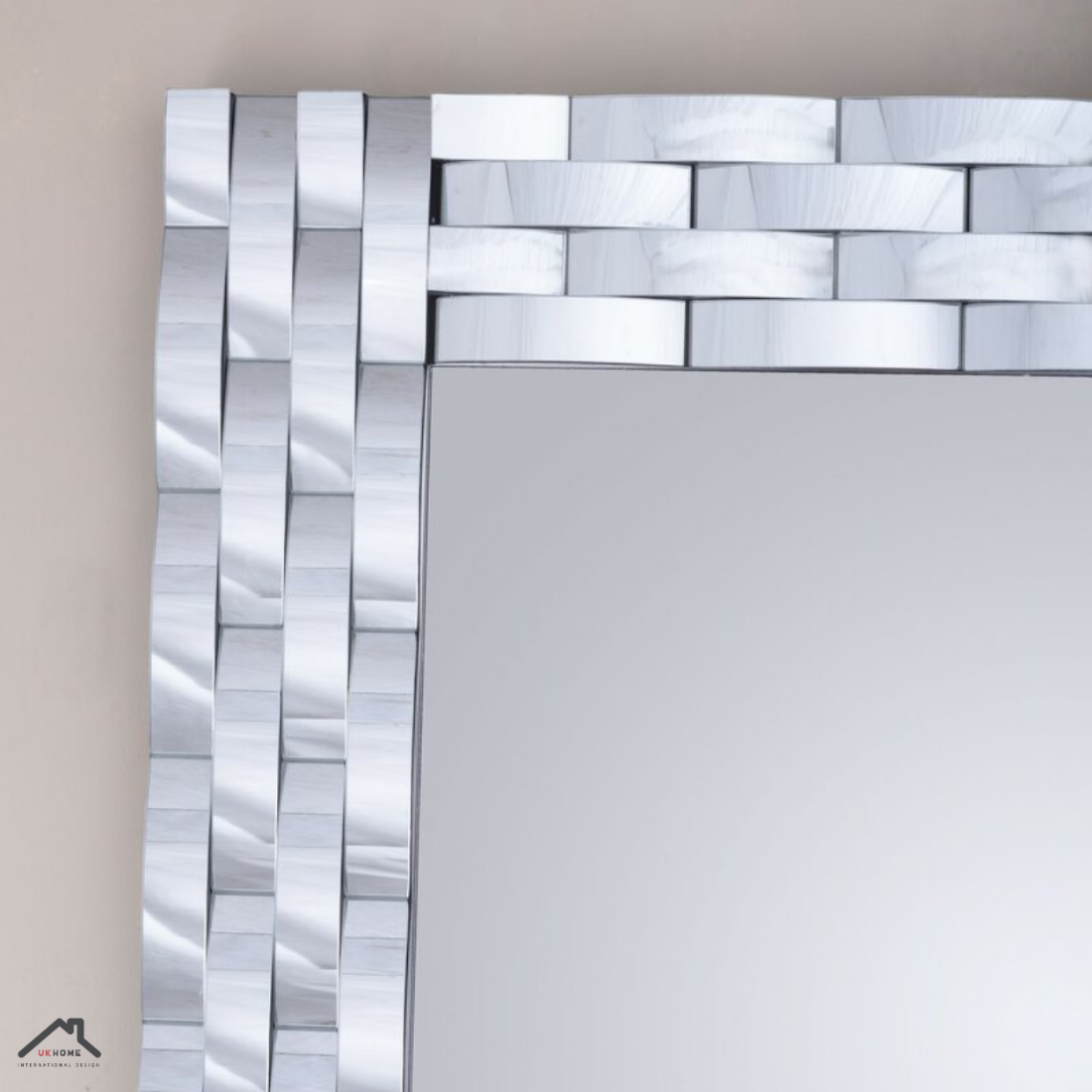 ESPEJO DECORATIVO BORDE MINI RECTANGULOS |UKHOME-2